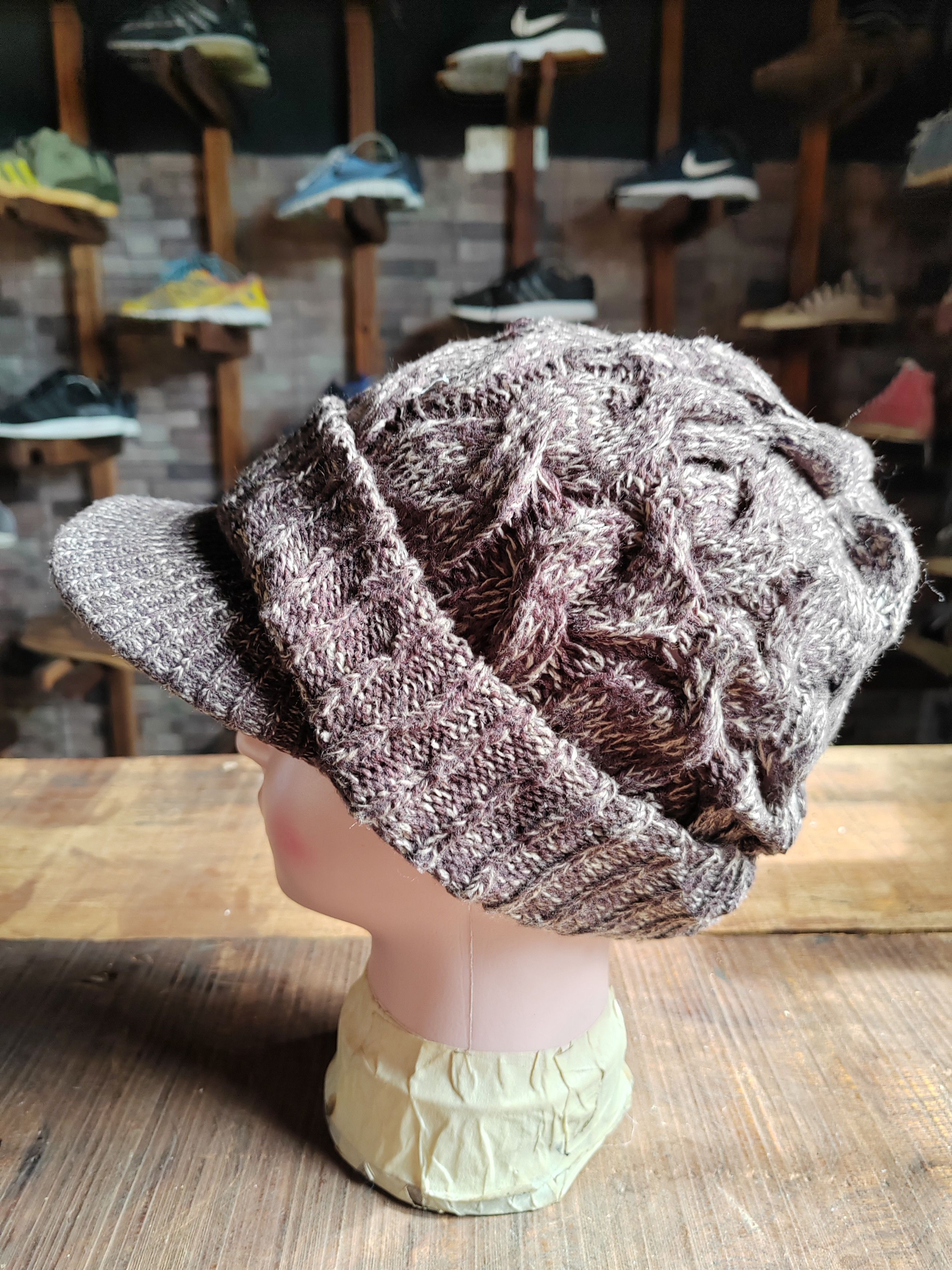 If Six Was Nine Vintage Japanese Style Crochet Big Beanie Snowcap Size ONE SIZE - 1 Thumbnail
