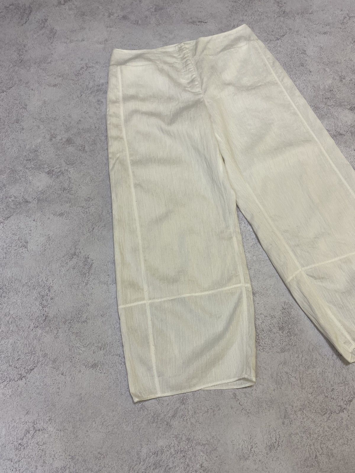 Annette Gortz Annette Gortz Womens White Wide Leg Trousers Pants Size 44 Size 30" / US 8 / IT 44 - 3 Thumbnail