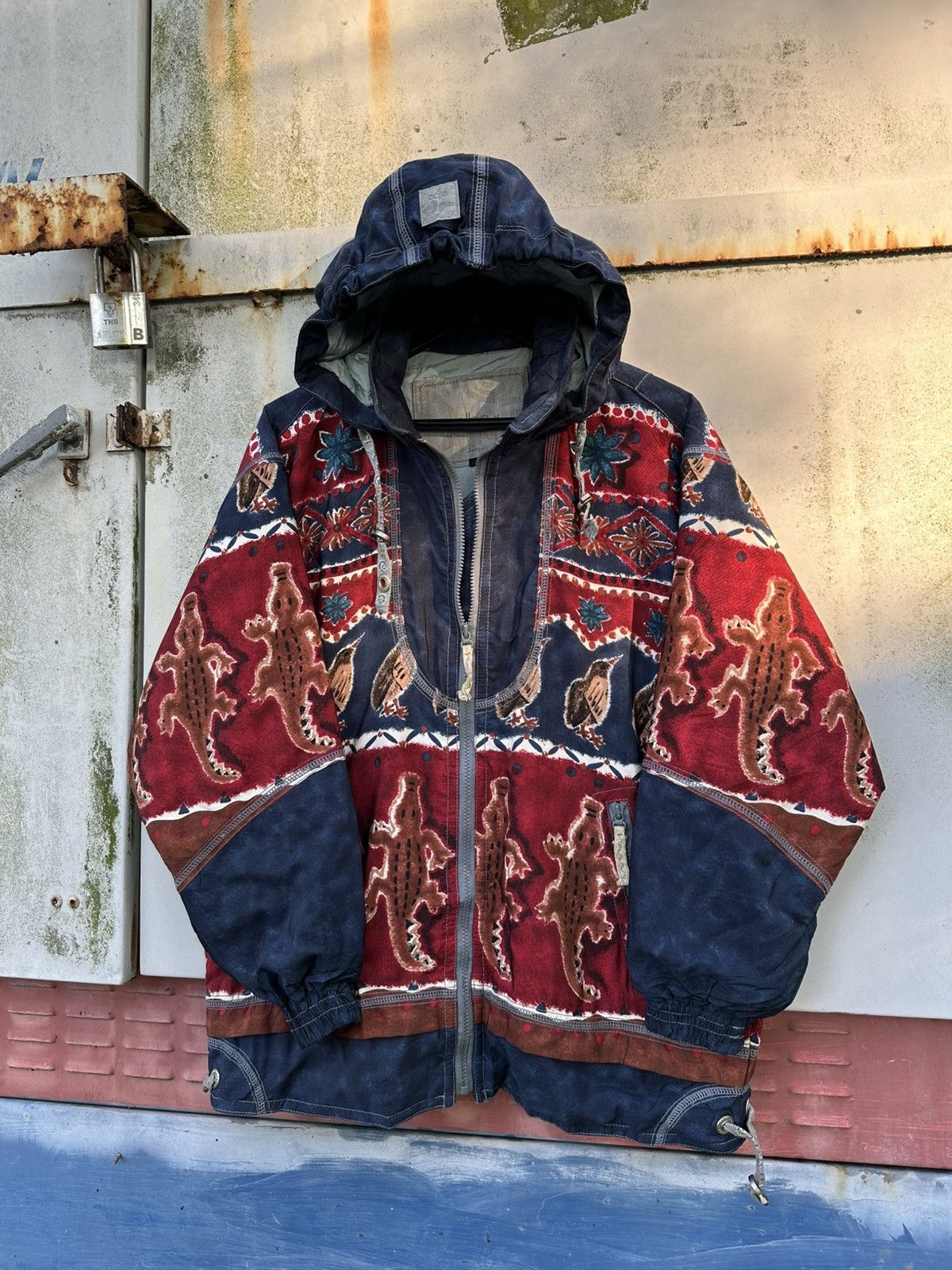 Vintage 👹Vintage Elbe Crocodile Motive Ski Jacket Size US L / EU 52-54 / 3 - 2 Thumbnail