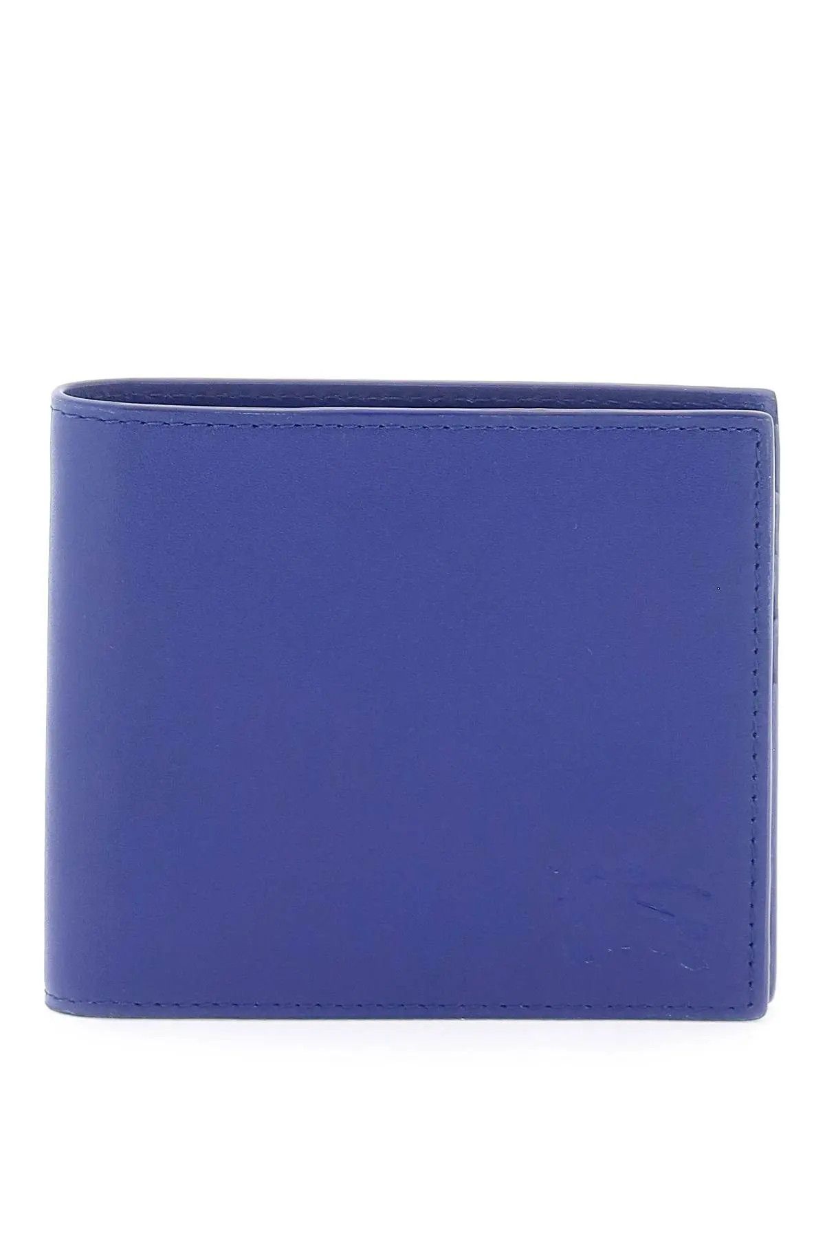 image of Burberry O1S22I1N1223 Ekd Bi-Fold Wallet In Blue, Men's