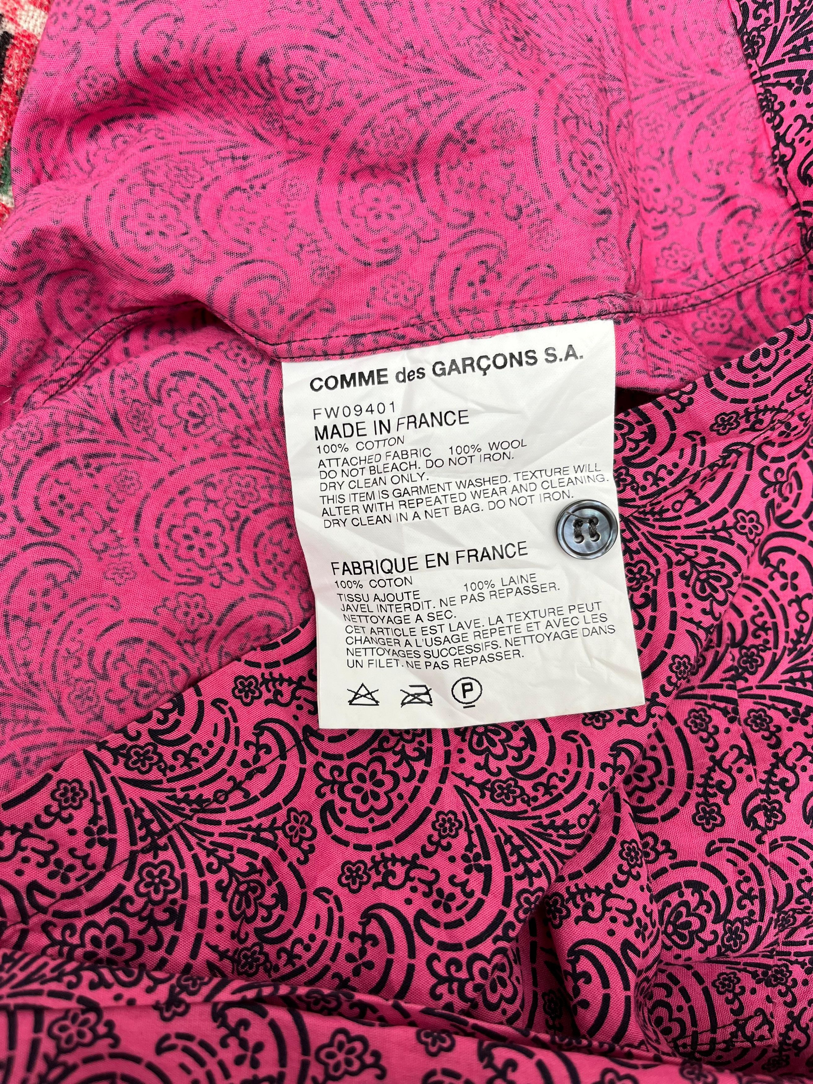 Comme des Garcons Comme Des Garcons Pink & Black Paisley Button Down Shirt Size US M / EU 48-50 / 2 - 4 Thumbnail
