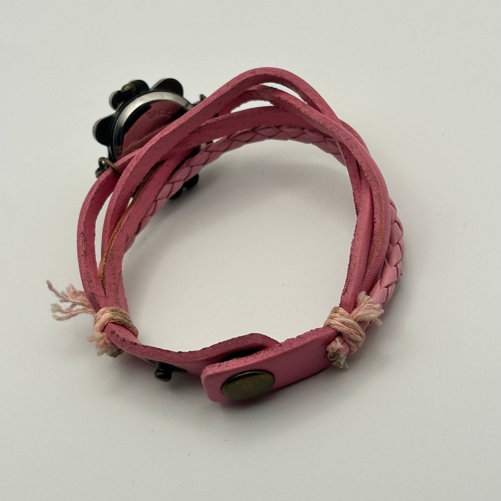 Other Boho Womens Analog Watch Bracelet Pink Snap Band New Battery Size ONE SIZE - 5 Thumbnail