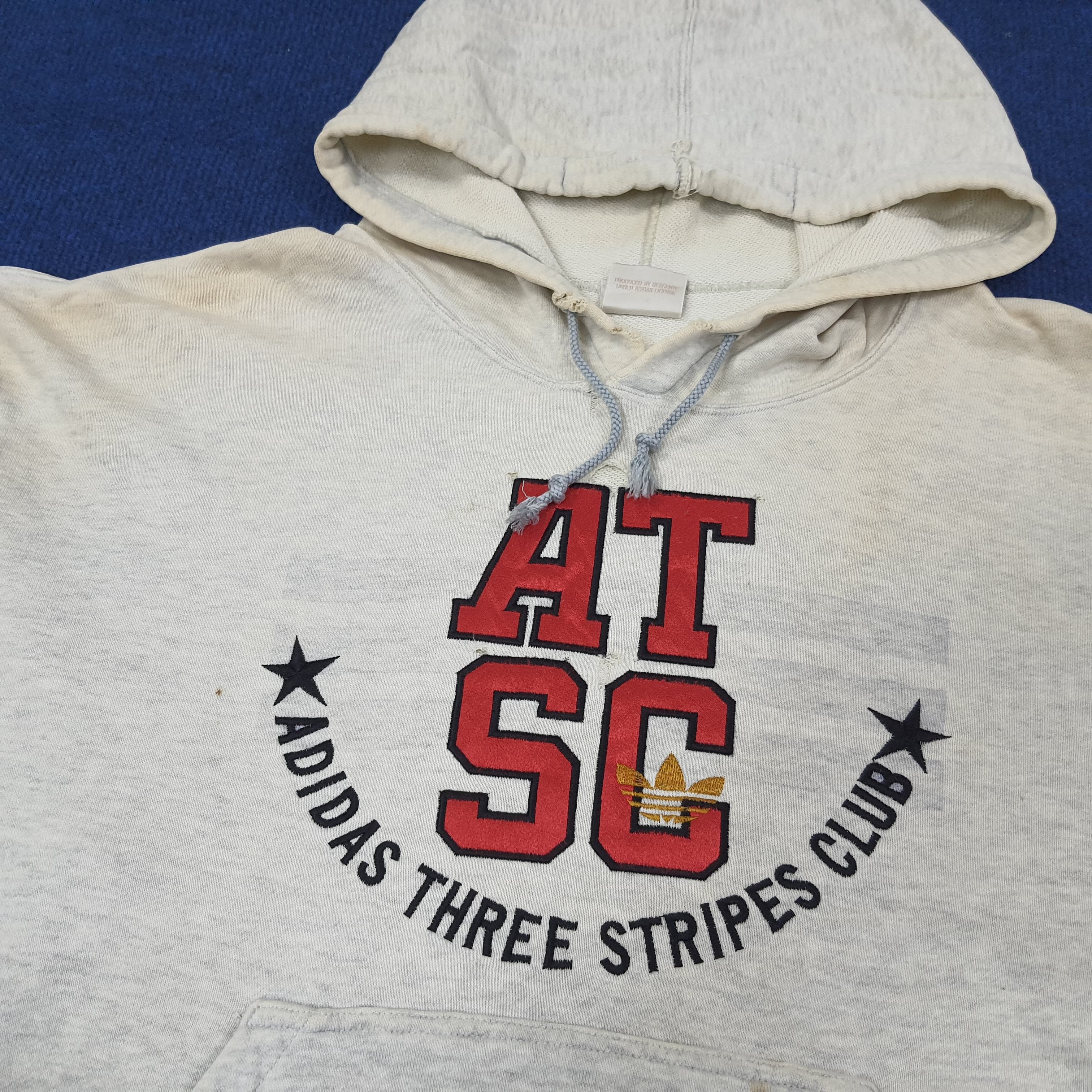 Adidas Vintage Descente Adidas Three Stripes Club Hoodie C225N15 Size L / US 10 / IT 46 - 2 Thumbnail