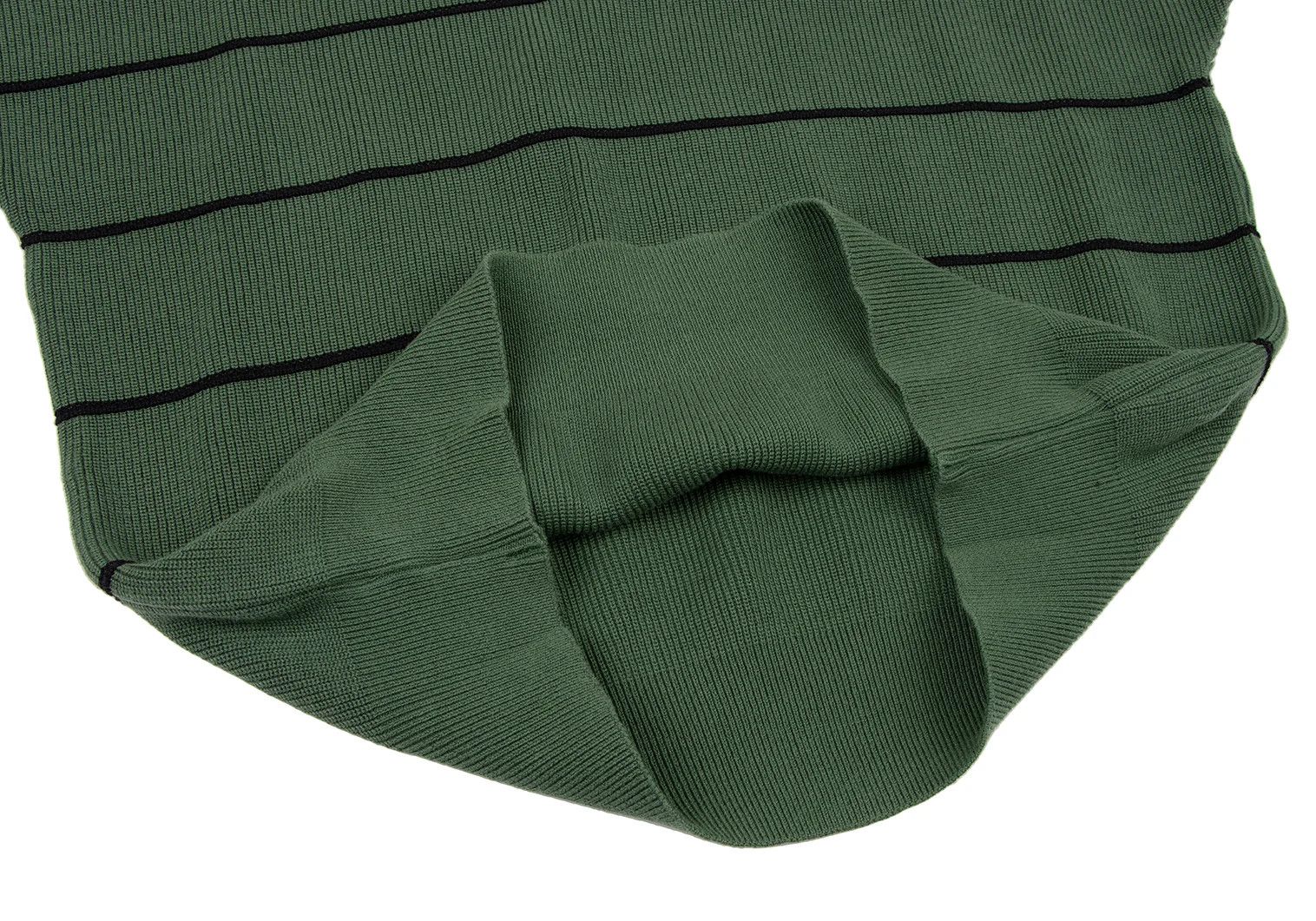 Issey Miyake Shoulder Button Striped Knit Sweater Green Black F Size US M / EU 48-50 / 2 - 9 Thumbnail