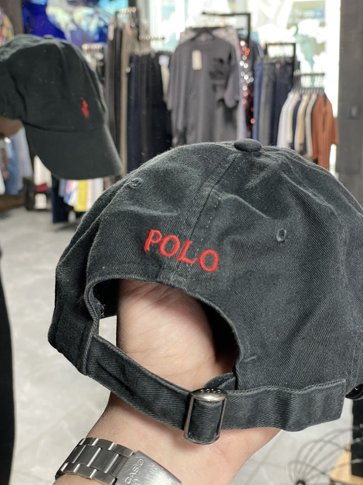 Polo Ralph Lauren Men’s Cap Polo Ralph Lauren – Black with Red Logo Size ONE SIZE - 3 Thumbnail