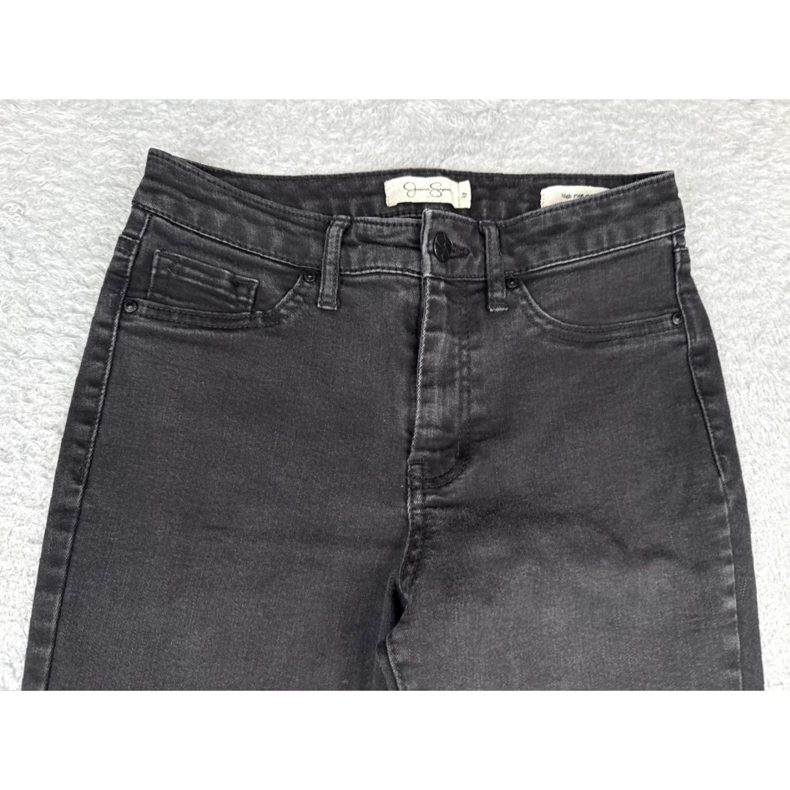 Jessica Simpson Jessica Simpson Jeans Women 4P Black Denim High Rise Skinny Cotton Blend 26x26 Size 27" / US 4 / IT 40 - 4 Thumbnail