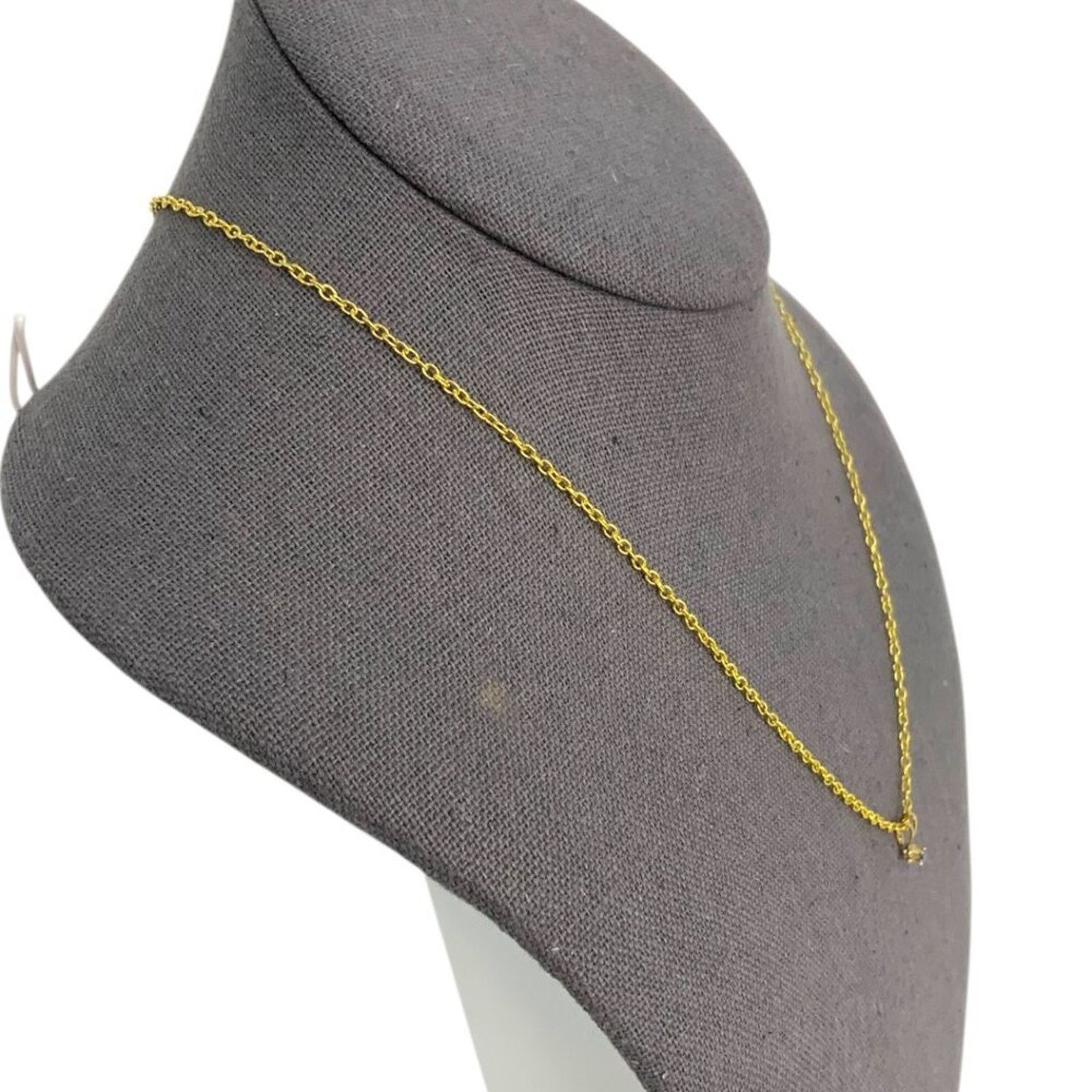 Other Delicate Gold Tone Blue Stone Charm Necklace Size ONE SIZE - 3 Thumbnail