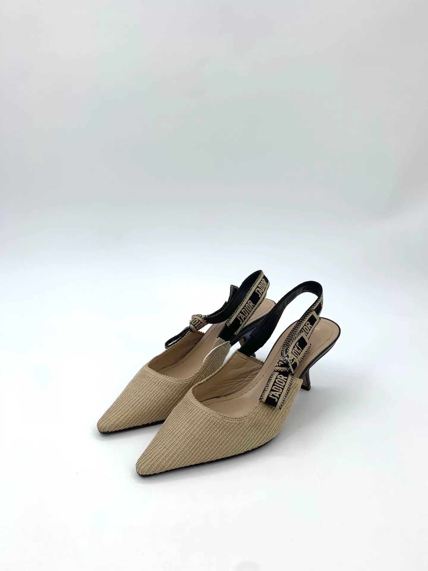 Dior Brown Embroidered Strap Heel Sandals