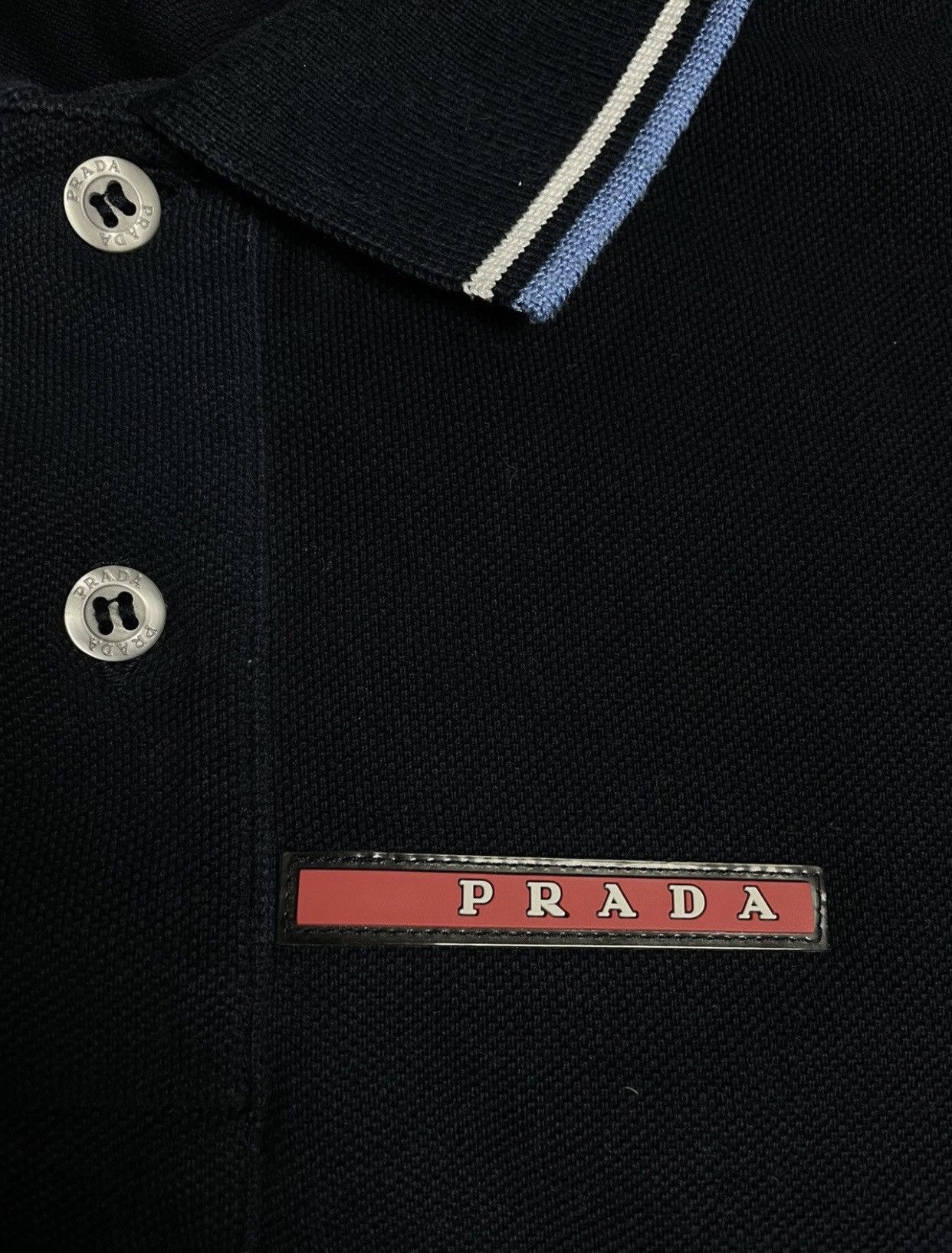 Prada Prada red tab navy polo shirt Size US M / EU 48-50 / 2 - 4 Thumbnail