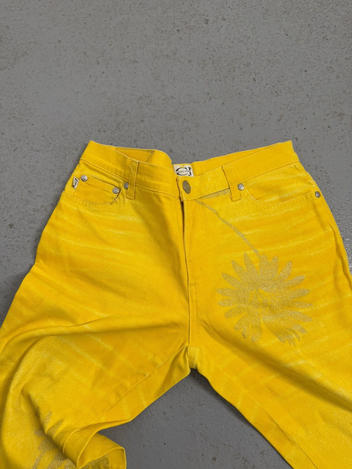 Just Cavalli Vintage Cavalli Jeans Sunflowers jeans Size 30" / US 8 / IT 44 - 6 Thumbnail