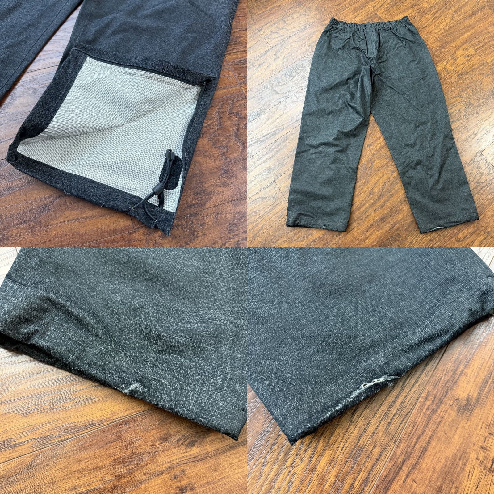 Nike Nike Storm-FIT Pants Mens 2XL Gray Waterproof Lined Zip Ankle Nylon Rain Pants Size US 39 - 8 Thumbnail