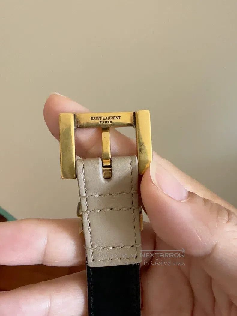 Saint Laurent Paris Saint Laurent Paris size 85 Nude thin belt Size ONE SIZE - 2 Thumbnail