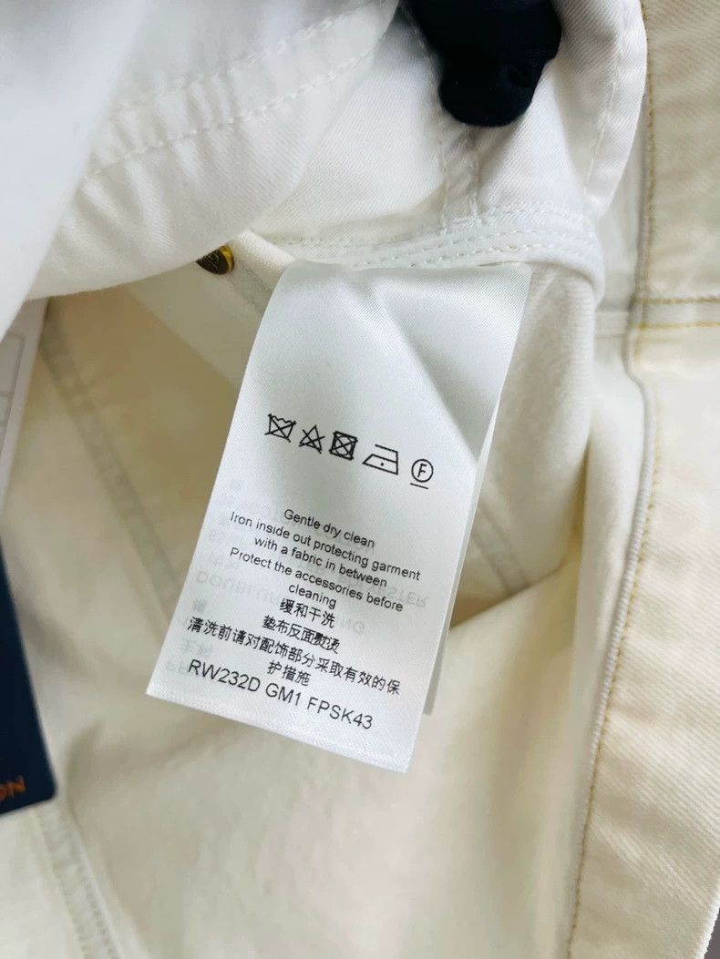 Louis Vuitton Louis Vuitton White denim skirt Size 35" - 6 Thumbnail