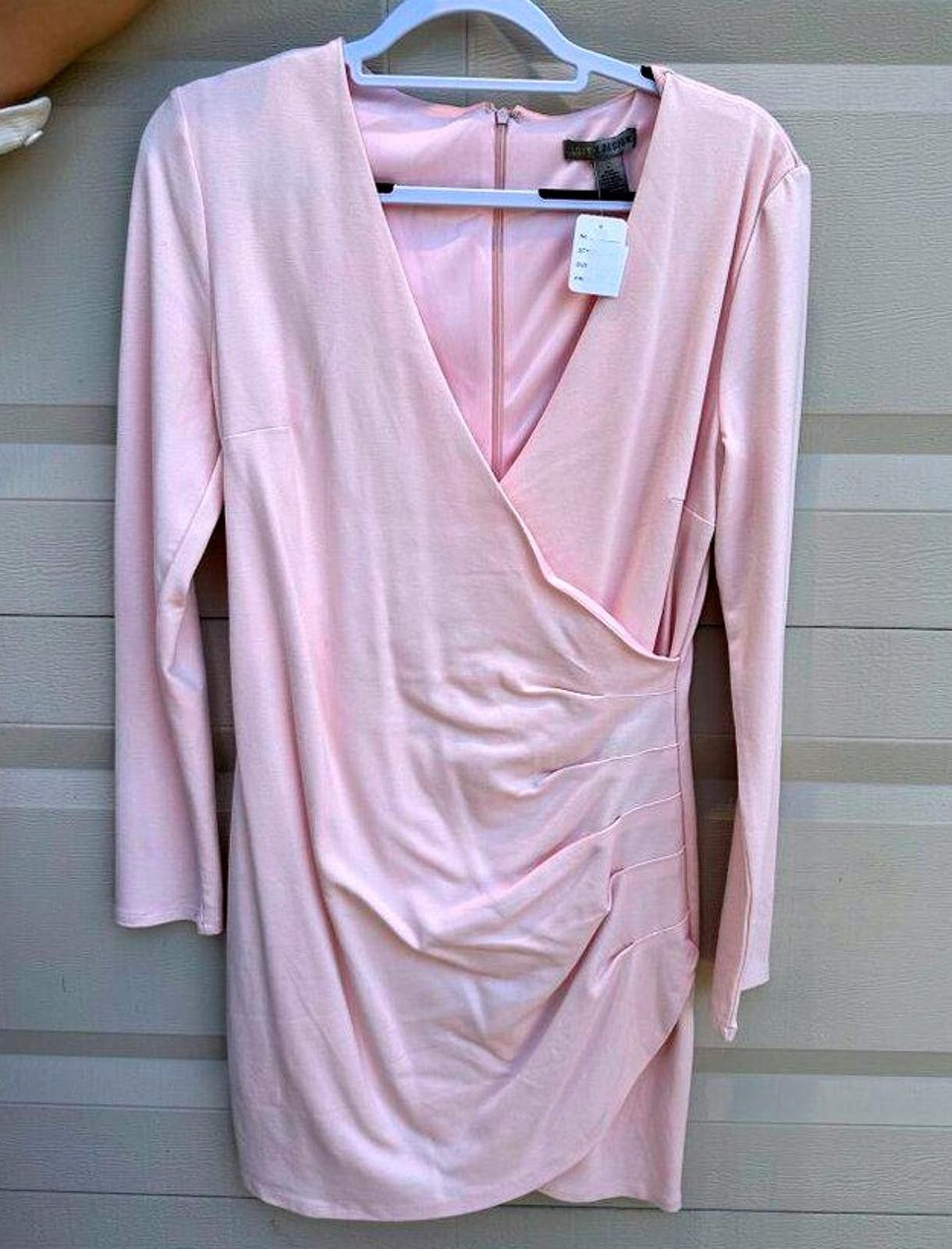 Designer Love X Design Rose Quartz Wrap Fit and Flare Dress Large New Size L / US 10 / IT 46 - 1 Thumbnail