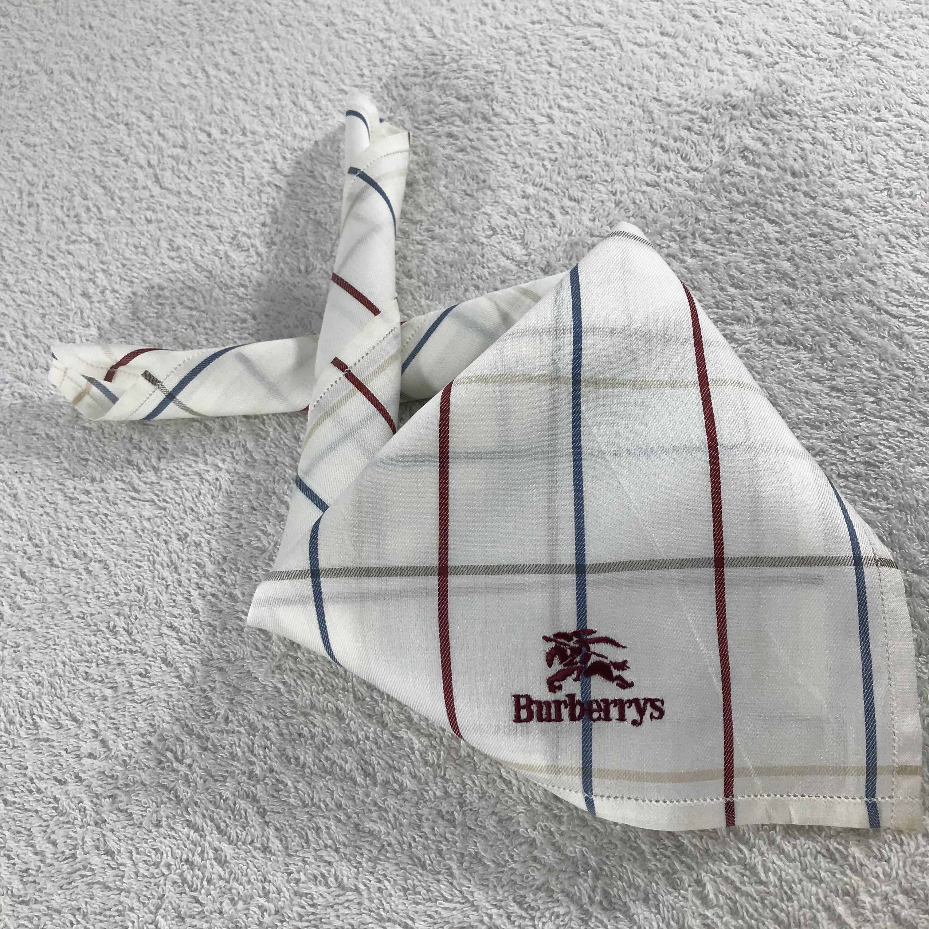 Burberry × Vintage Burberry Bandana / Handkerchief / Neckerchief - S215 Size ONE SIZE - 4 Thumbnail