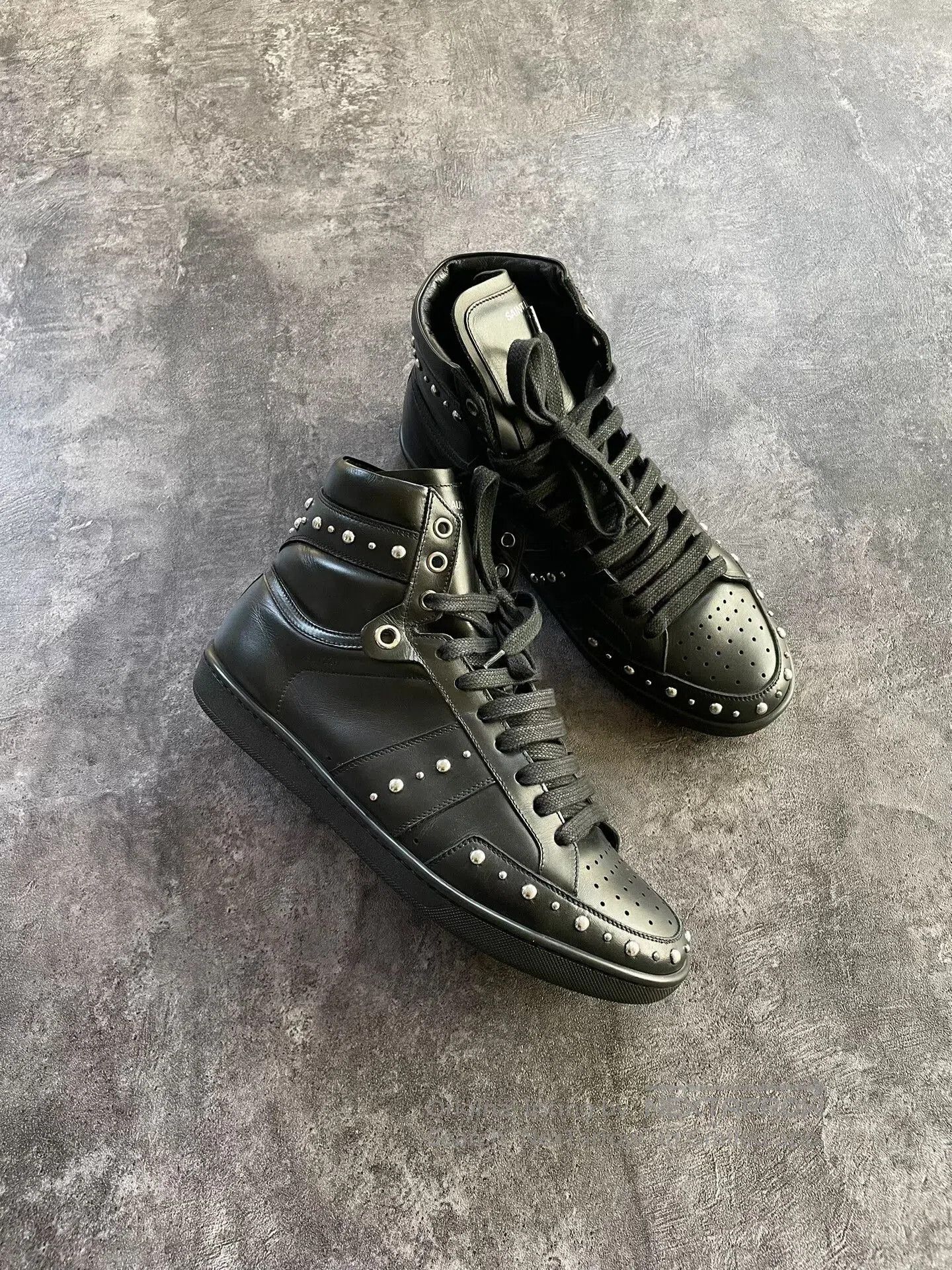 Saint Laurent Paris saint laurent black studded high. Size US 10 / EU 43 - 2 Thumbnail