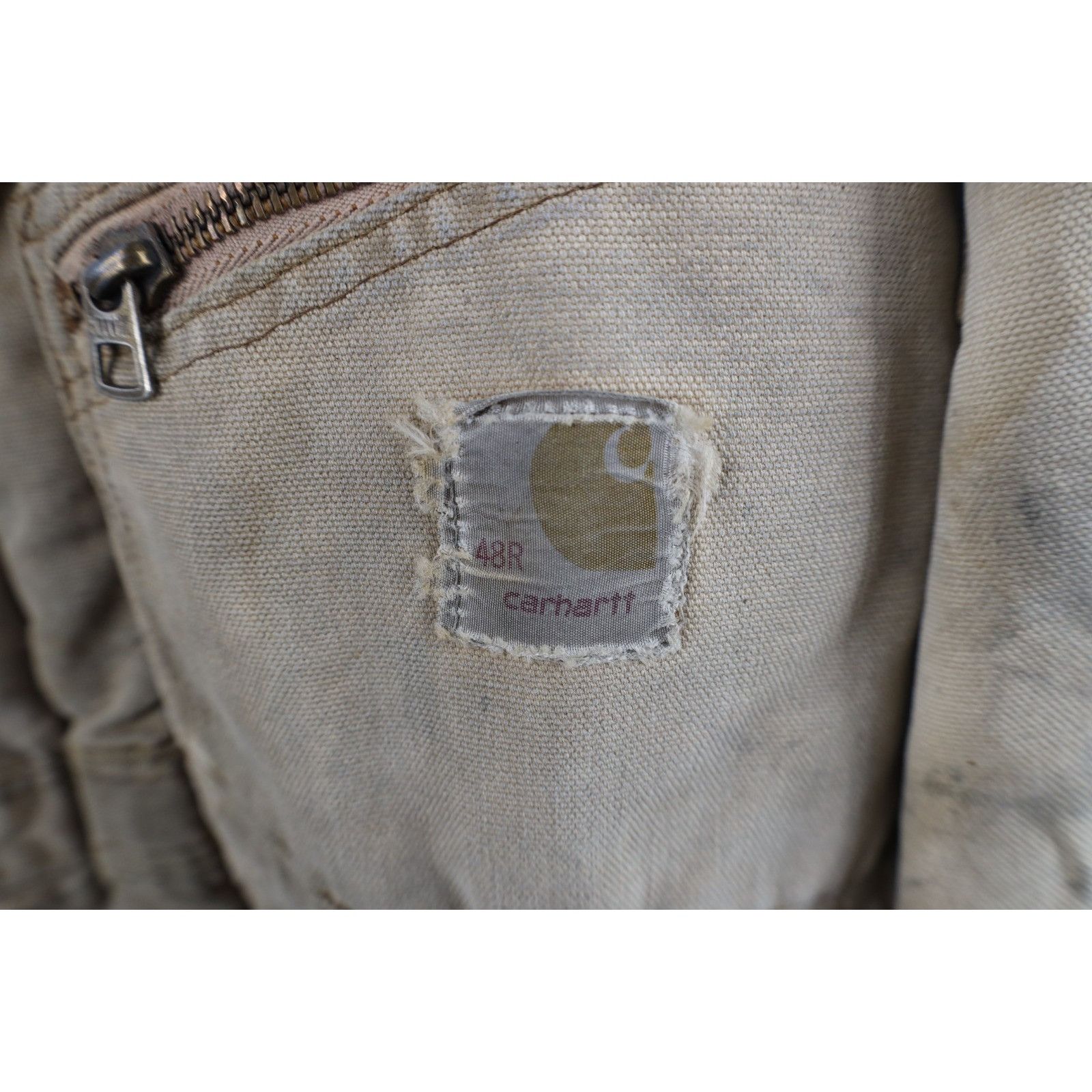 Carhartt Vintage 80s Carhartt Thrashed Quilted Canvas Coveralls Size US 40 / EU 56 - 5 Thumbnail