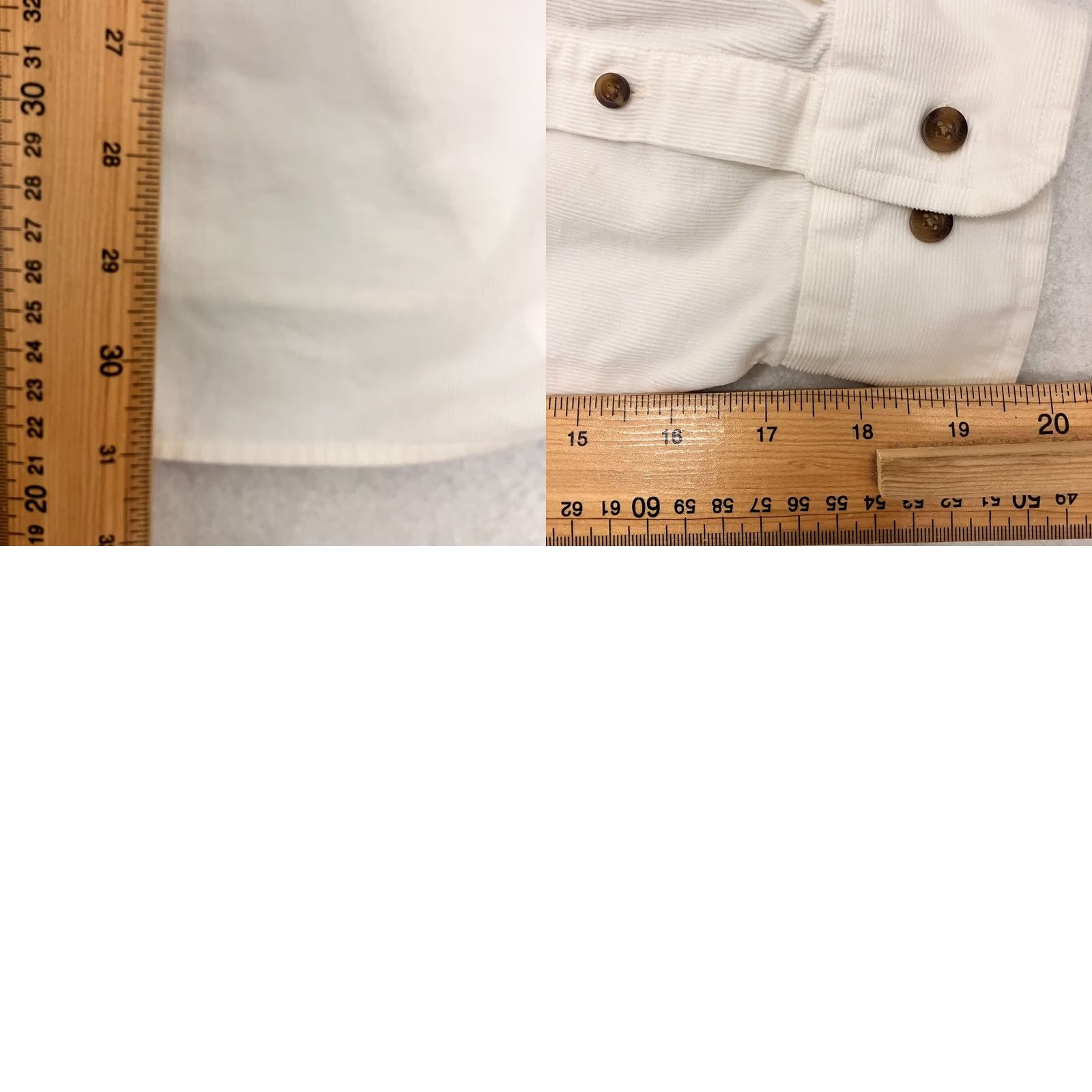 Nautica Nautica Corduroy Shirt Mens Large White Long Sleeve Button Down Cotton Size US L / EU 52-54 / 3 - 8 Thumbnail