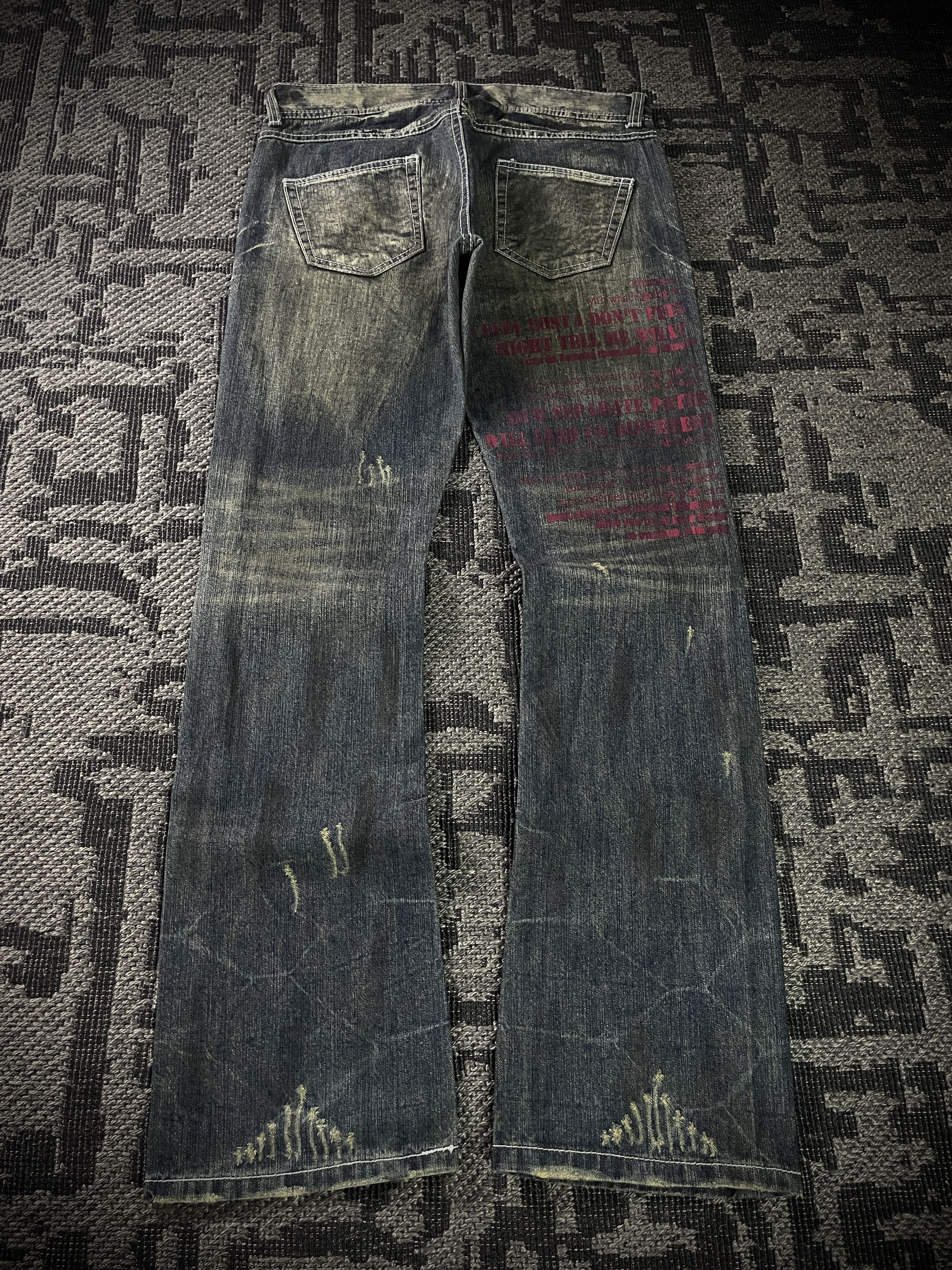 In The Attic In the attic Patch Boot Cut Jeans Size US 33 - 7 Thumbnail