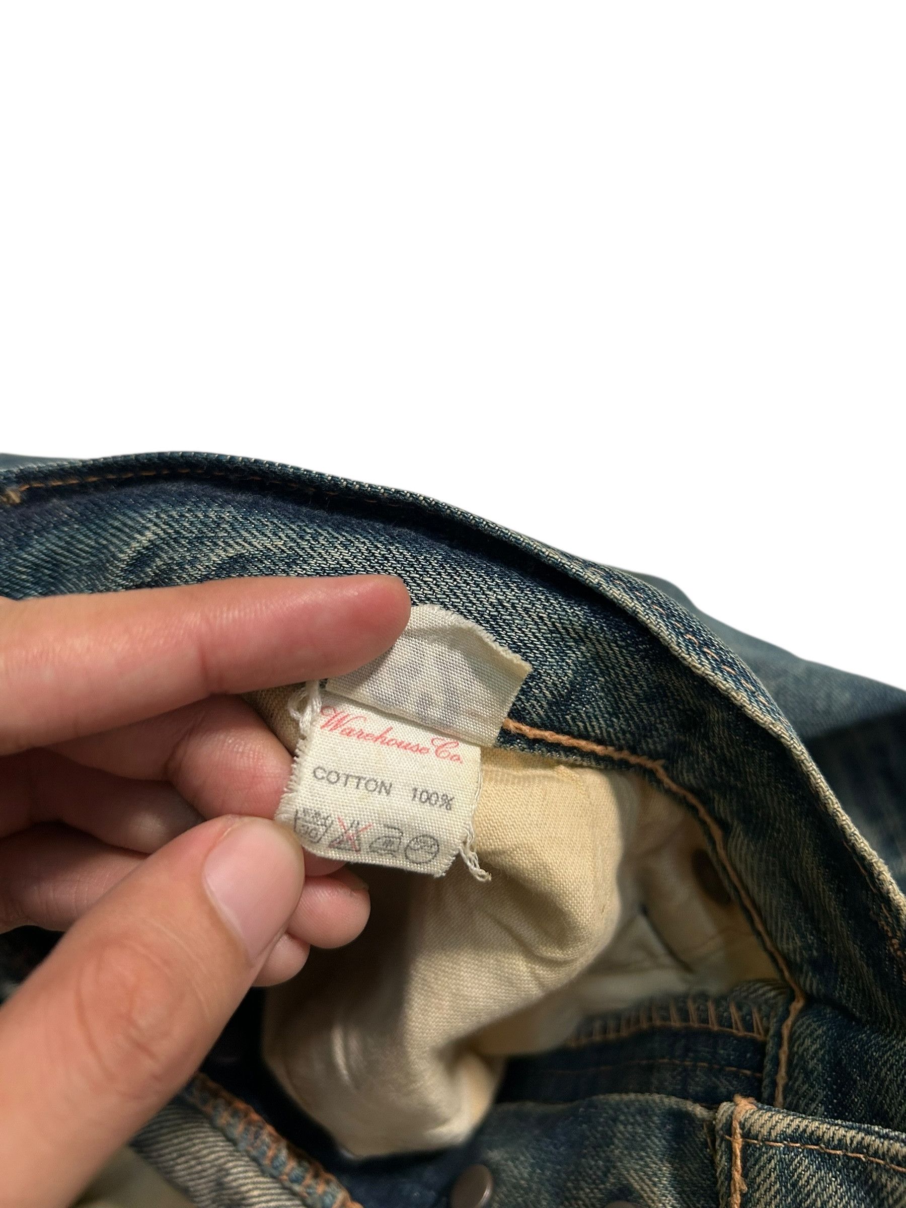 Kapital × Vintage × Warehouse VINTAGE WAREHOUSE 800 SELVEDGE BUTTON FLY DISTRESSED DENIM Size US 32 / EU 48 - 8 Thumbnail