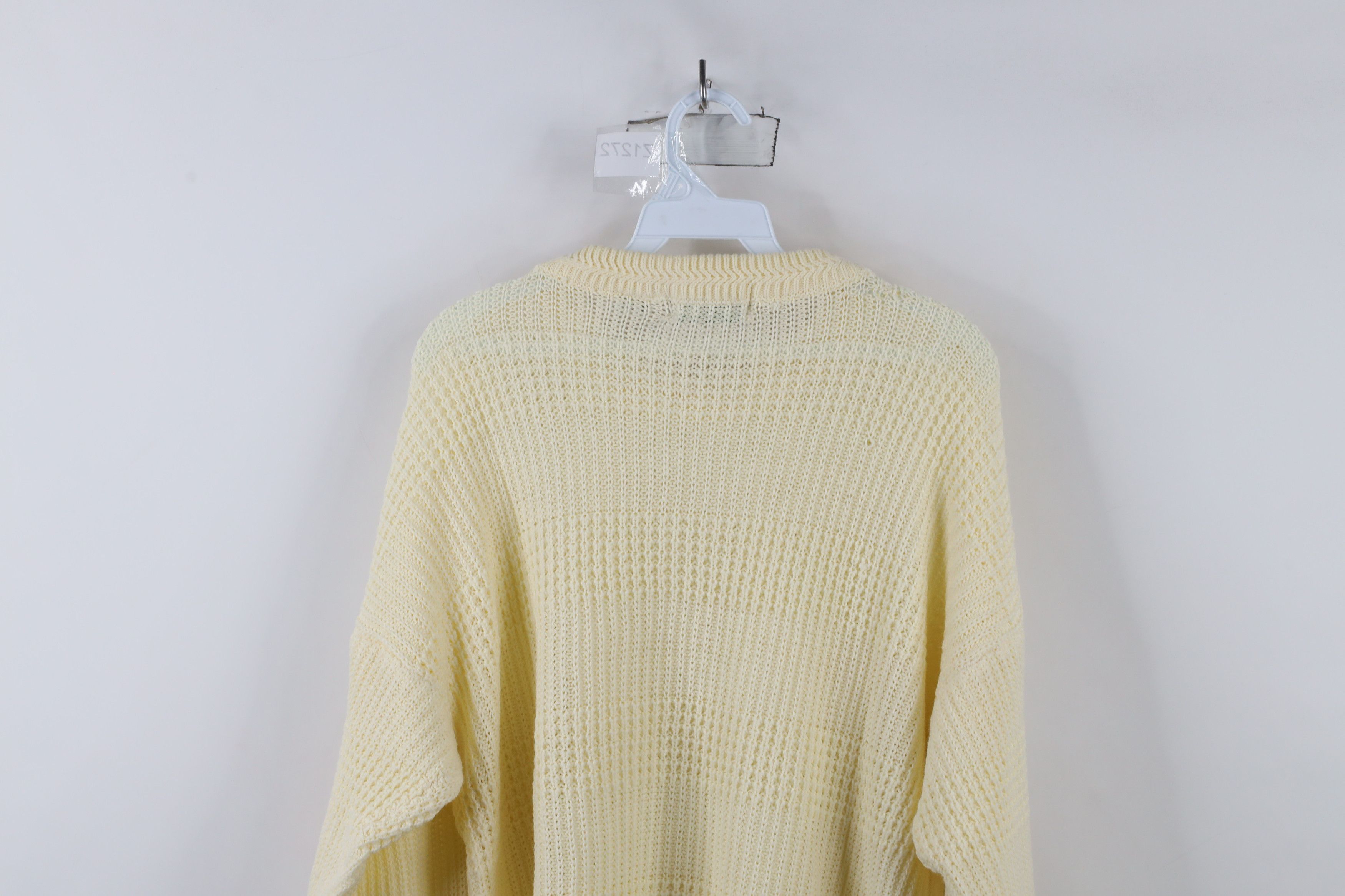 Vintage Vintage 90s Streetwear Blank Chunky Ribbed Knit Sweater Size US L / EU 52-54 / 3 - 12 Thumbnail