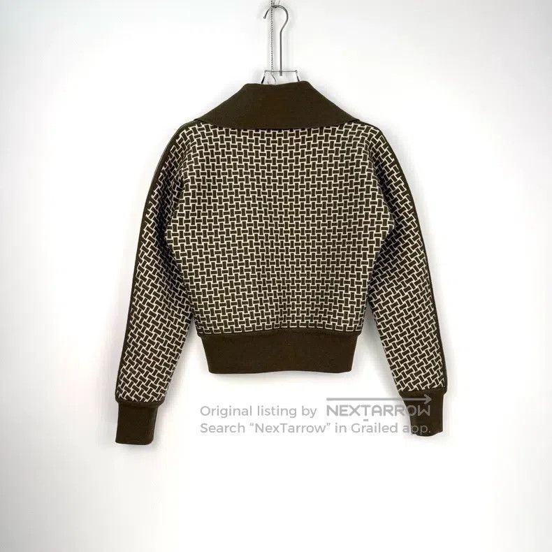 Hermes Hermes Brown Full Logo Wool Zip Cardigan Size XS / US 0-2 / IT 36-38 - 4 Thumbnail