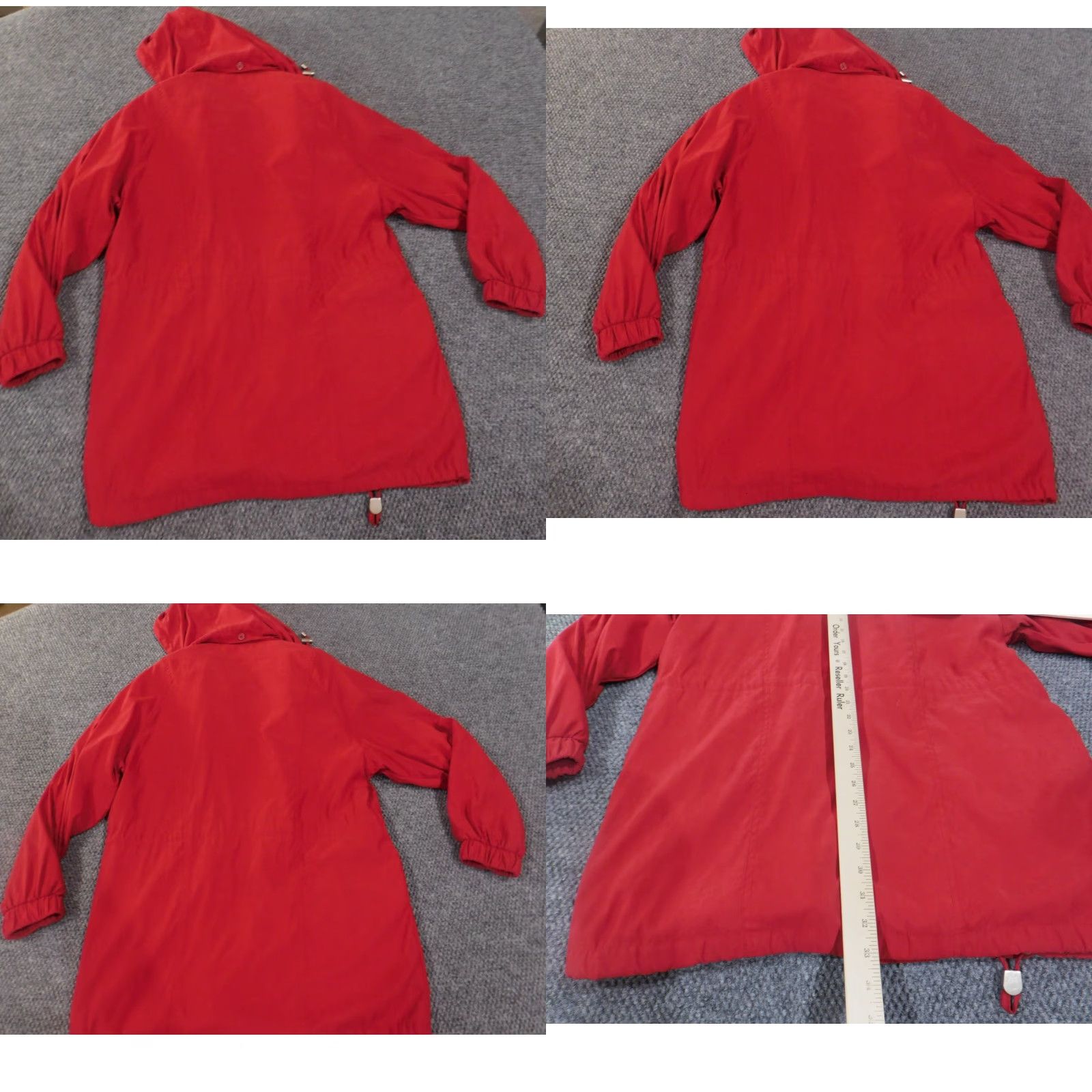 London Fog London Fog Jacket Womens S Red Hooded Zip Outdoors Lining Polyester Knit Mid-Length Regular Size Small Coat Outdoor Fall Winter Womens Size S / US 4 / IT 40 - 8 Thumbnail