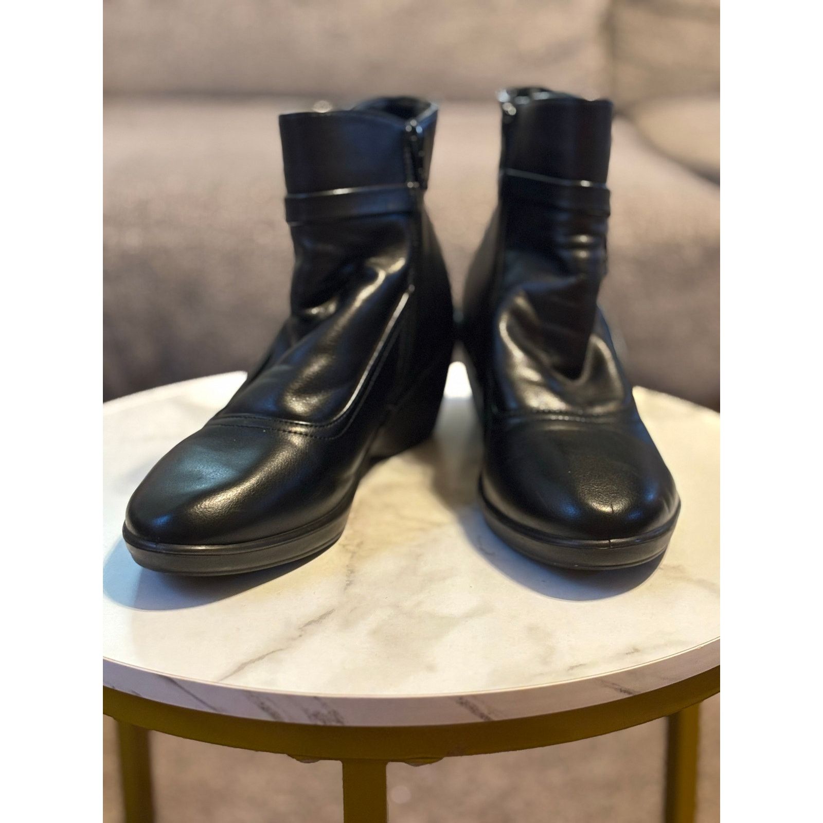 The Unbranded Brand Black Rhinestones Bow Booties Size 8.5 Size US 8.5 / IT 38.5 - 2 Thumbnail