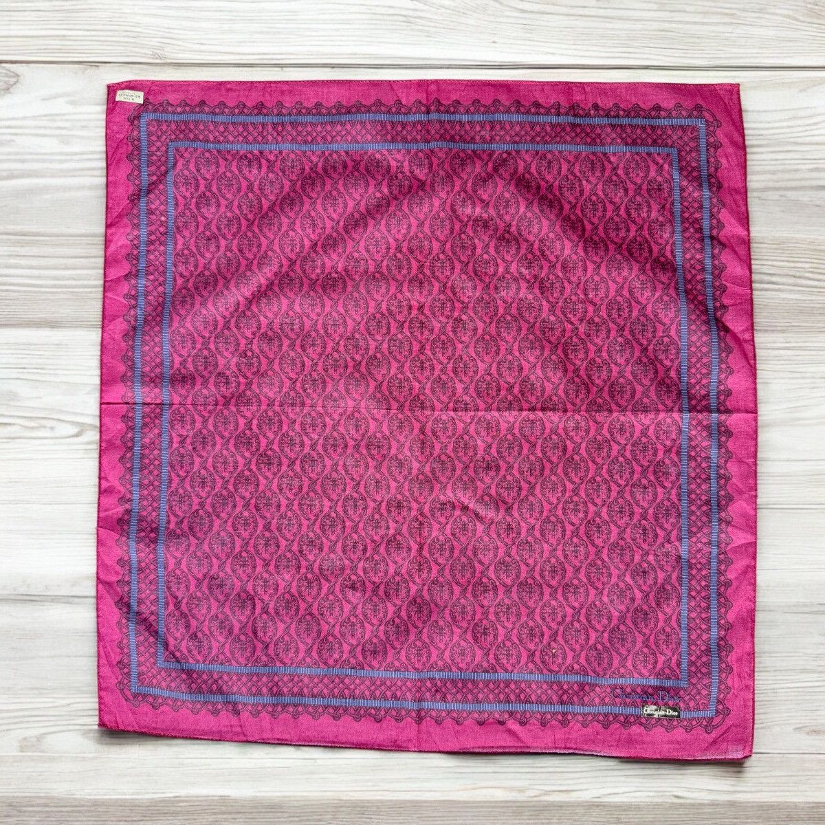 CHRISTIAN DIOR SCARVES POCKET SQUARE EMBROIDERED LOGO