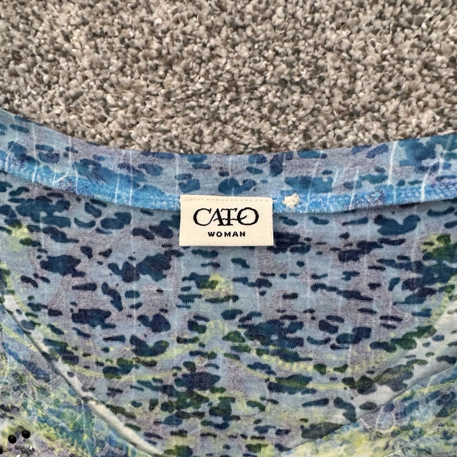 Other Cato Top Women 18 Plus Boho Rhinestones Embellished Ethereal Size XXL / US 16-18 / IT 52-54 - 5 Thumbnail