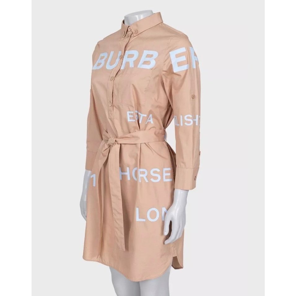 Burberry Burberry Brown Cotton Shirt Dress - UK 8 / S Size S / US 4 / IT 40 - 2 Thumbnail