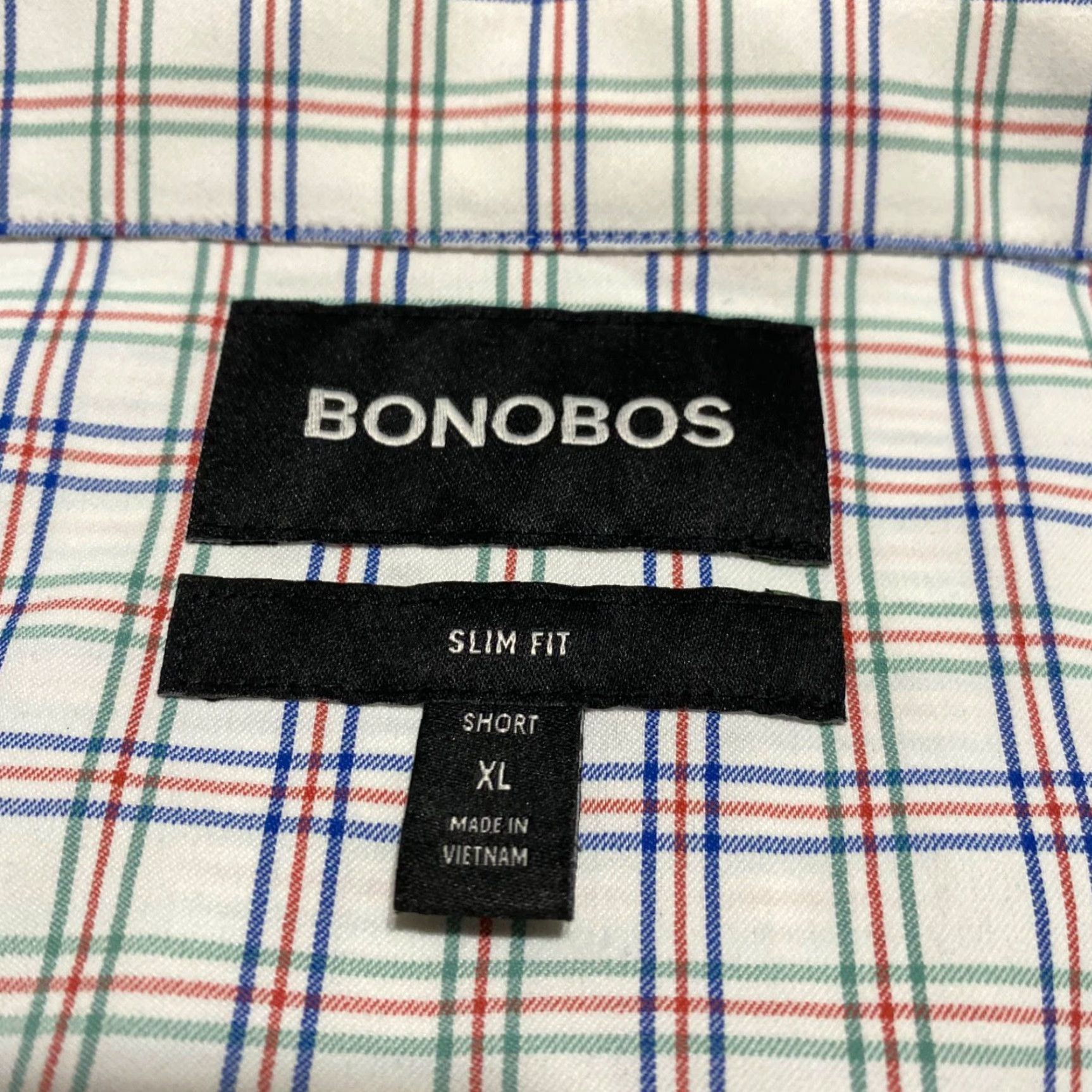 Bonobos Bonobos Shirt XL Mens Multicolor Plaid Long Sleeve Button-Front Nylon Slim Fit Size US XL / EU 56 / 4 - 3 Thumbnail
