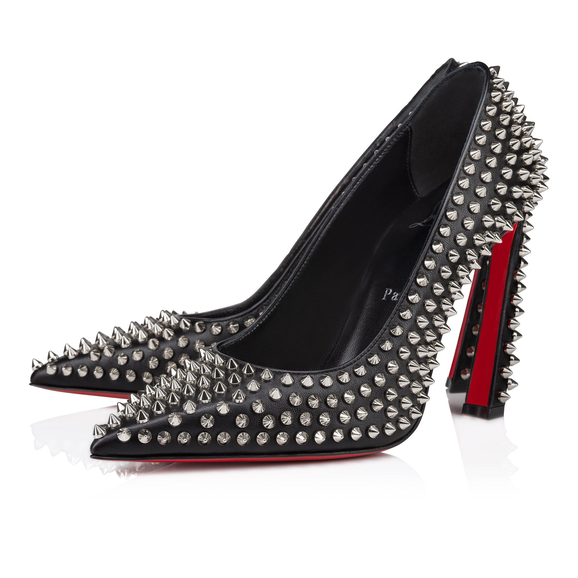 Christian Louboutin condora spikes 100mm black Size US 7.5 / IT 37.5 - 1 Thumbnail