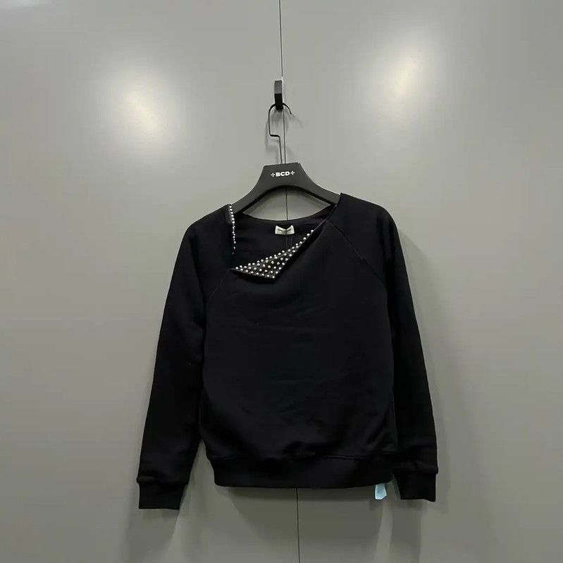 Yves Saint Laurent YSL Black Cotton Long Sleeve Sweatshirt 0089 Size S / US 4 / IT 40 - 1 Thumbnail