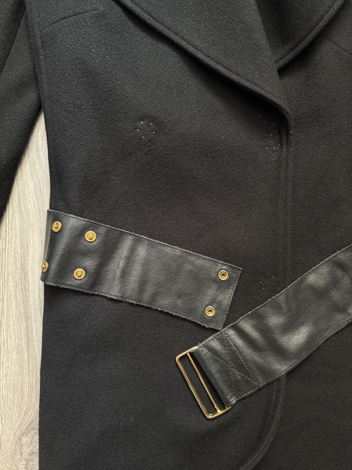 Dolce & Gabbana RARE Vintage Dolce & Gabanna wool/leather coat jacket XS Size XS / US 0-2 / IT 36-38 - 12 Thumbnail