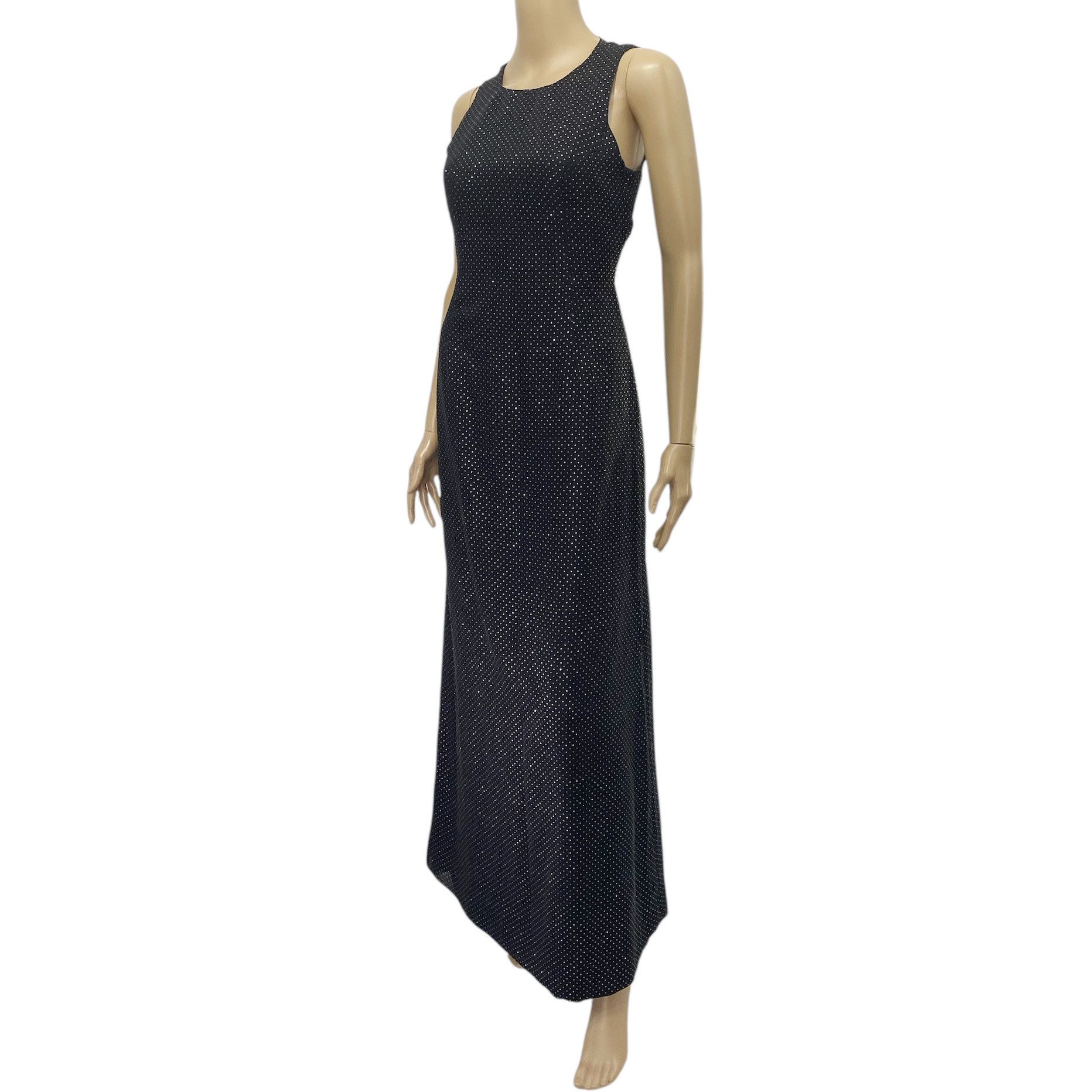Versus Versace Vintage Black Studded Maxi Long Dress Size M / US 6-8 / IT 42-44 - 3 Thumbnail