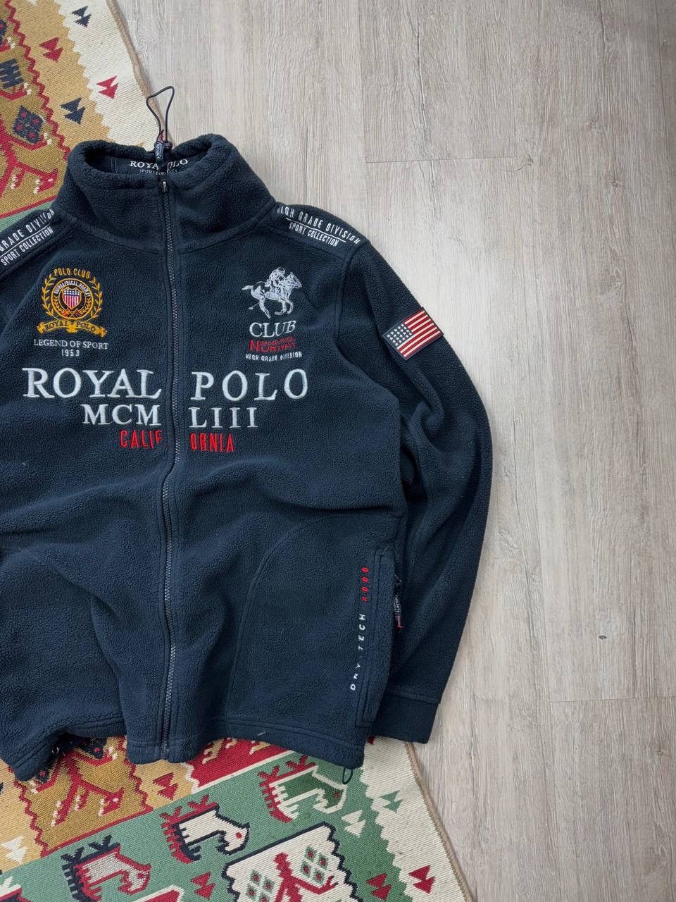 Japanese Brand × Vintage Vintage Royal Polo Y2K Fleece Zip Up Hoodie Size US M / EU 48-50 / 2 - 2 Thumbnail