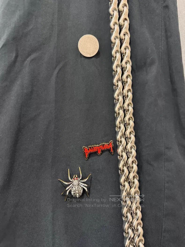 Balenciaga Balenciaga size XXS Chain Spider Tie-Dye Destroyed Work Pa Size US 27 - 5 Thumbnail