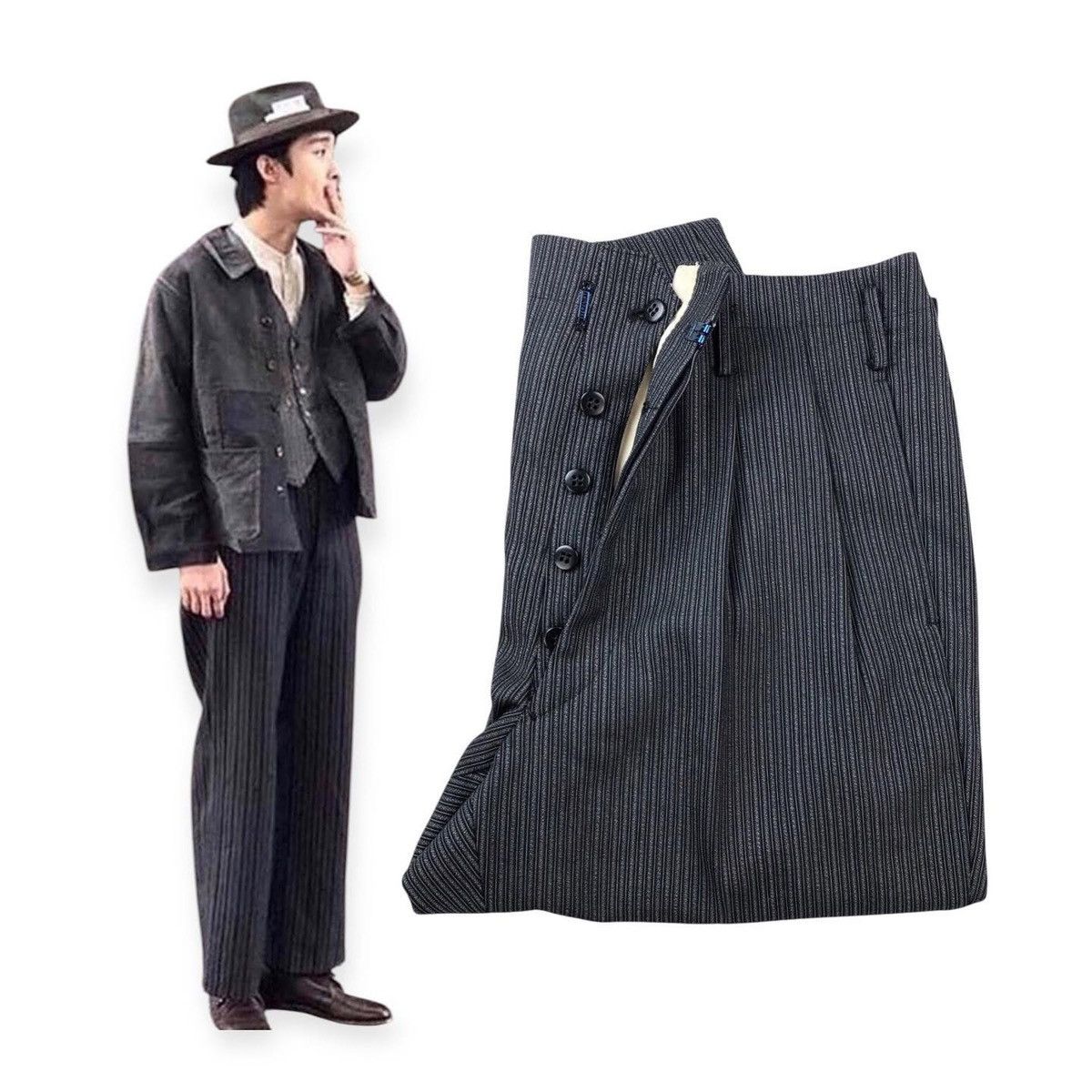 Designer × Vintage Vintage Deponirt Flamer Wool Phat 70s Size US 33 - 7 Thumbnail
