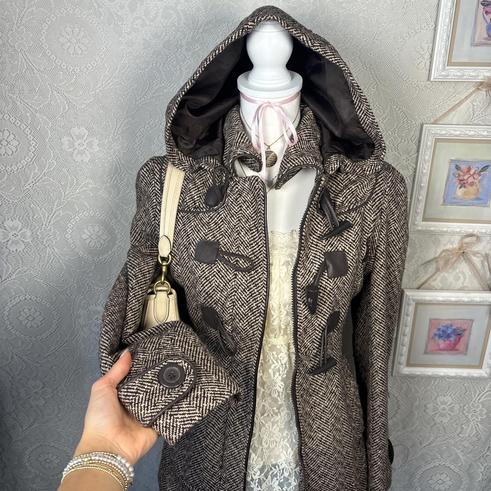 Other vintage wool 2000s brown tweed coat Size M / US 6-8 / IT 42-44 - 3 Thumbnail