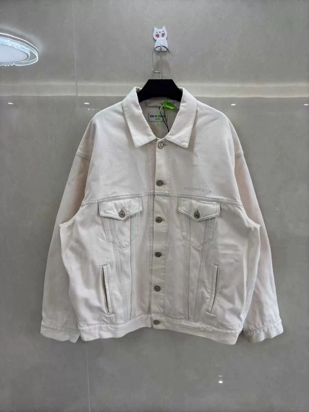 Balenciaga Balenciaga Logo Embroidered Denim Jacket Size US XS / EU 42 / 0 - 1 Thumbnail