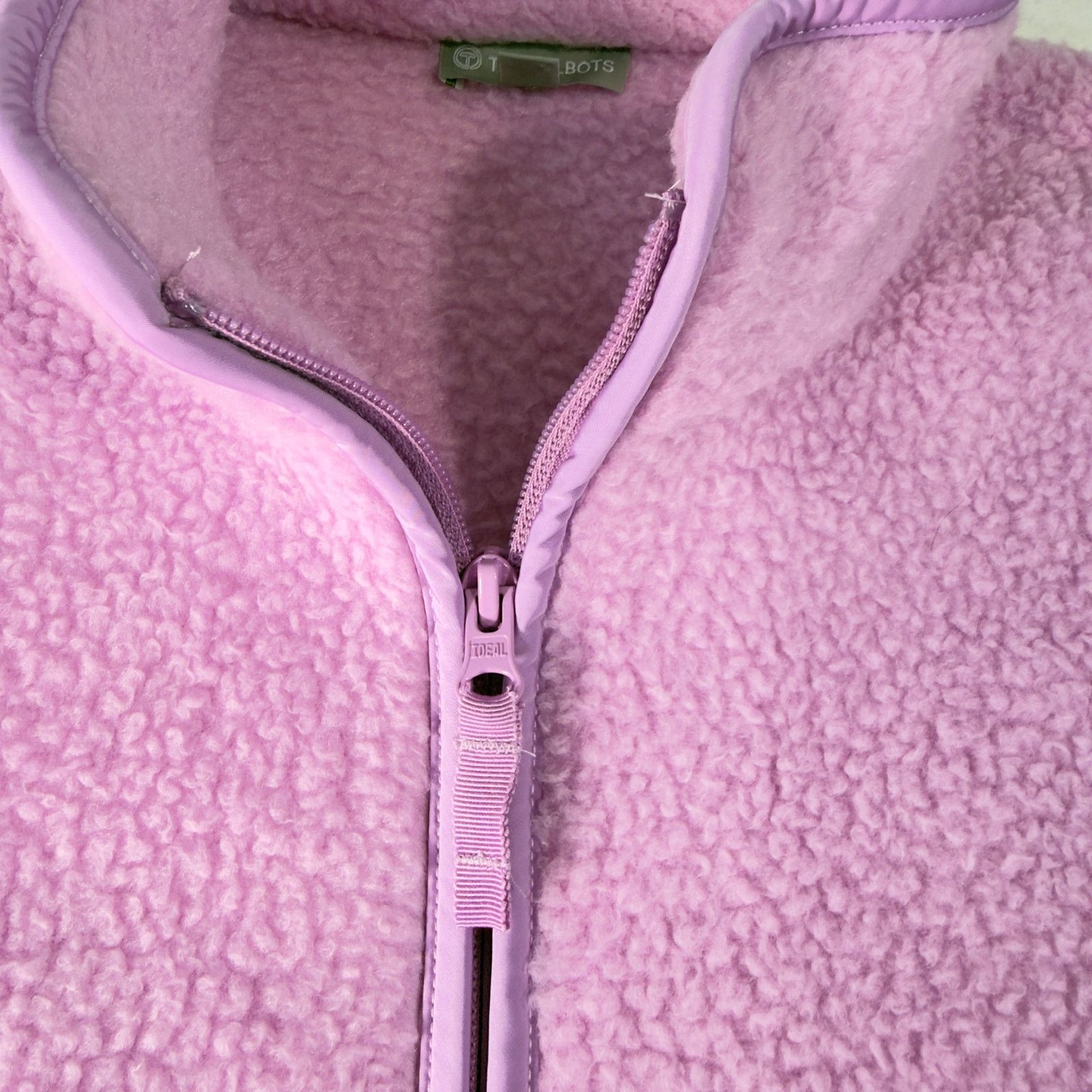 Talbots T by Talbots Petite P High-Low Sherpa Jacket Purple Fleece Size XS / US 0-2 / IT 36-38 - 6 Thumbnail