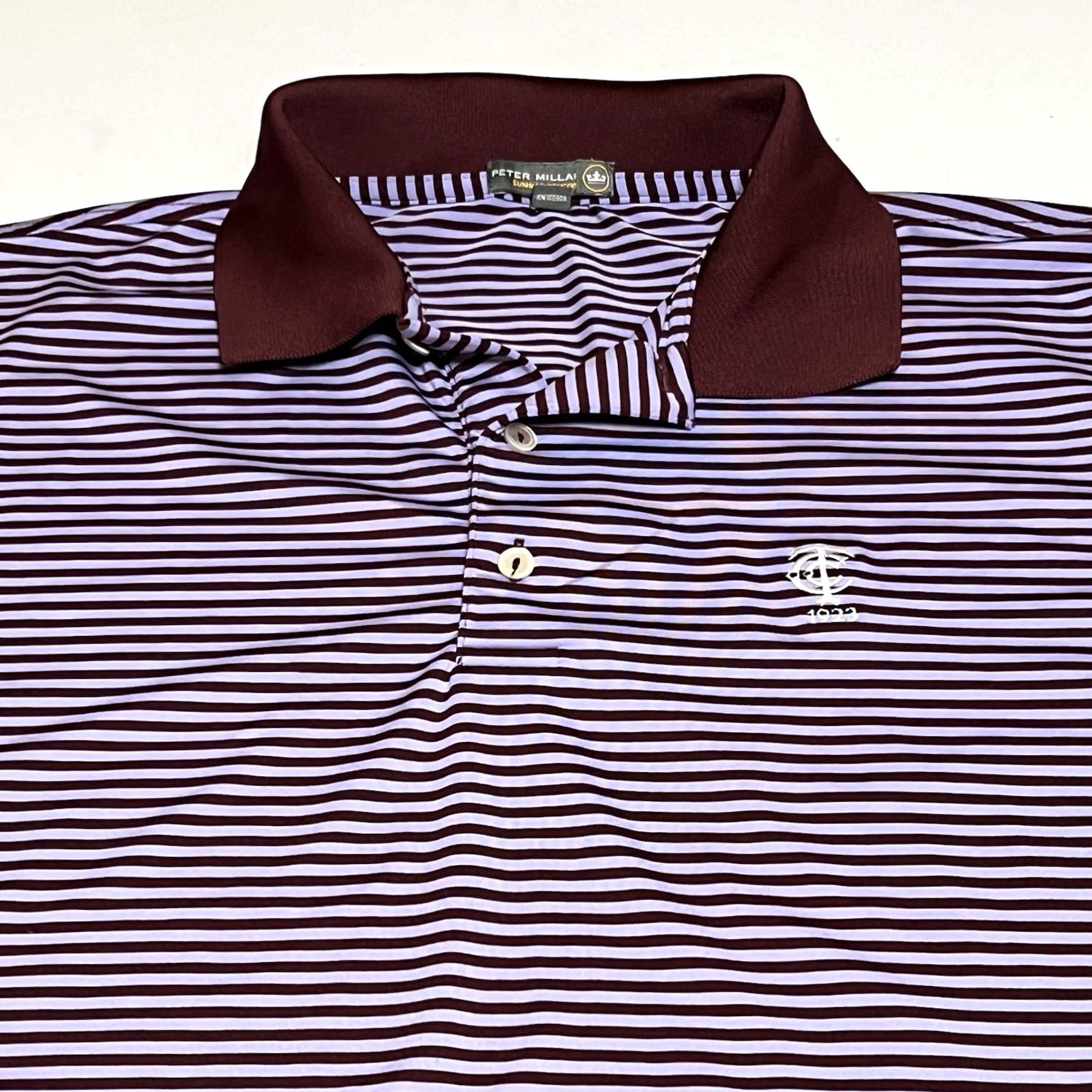 Peter Millar Peter Millar Summer Comfort Polo Timuquana Country Club TCC 1923 XL Purple Multicolor Striped Polo Shirt Men Size US XL / EU 56 / 4 - 2 Thumbnail