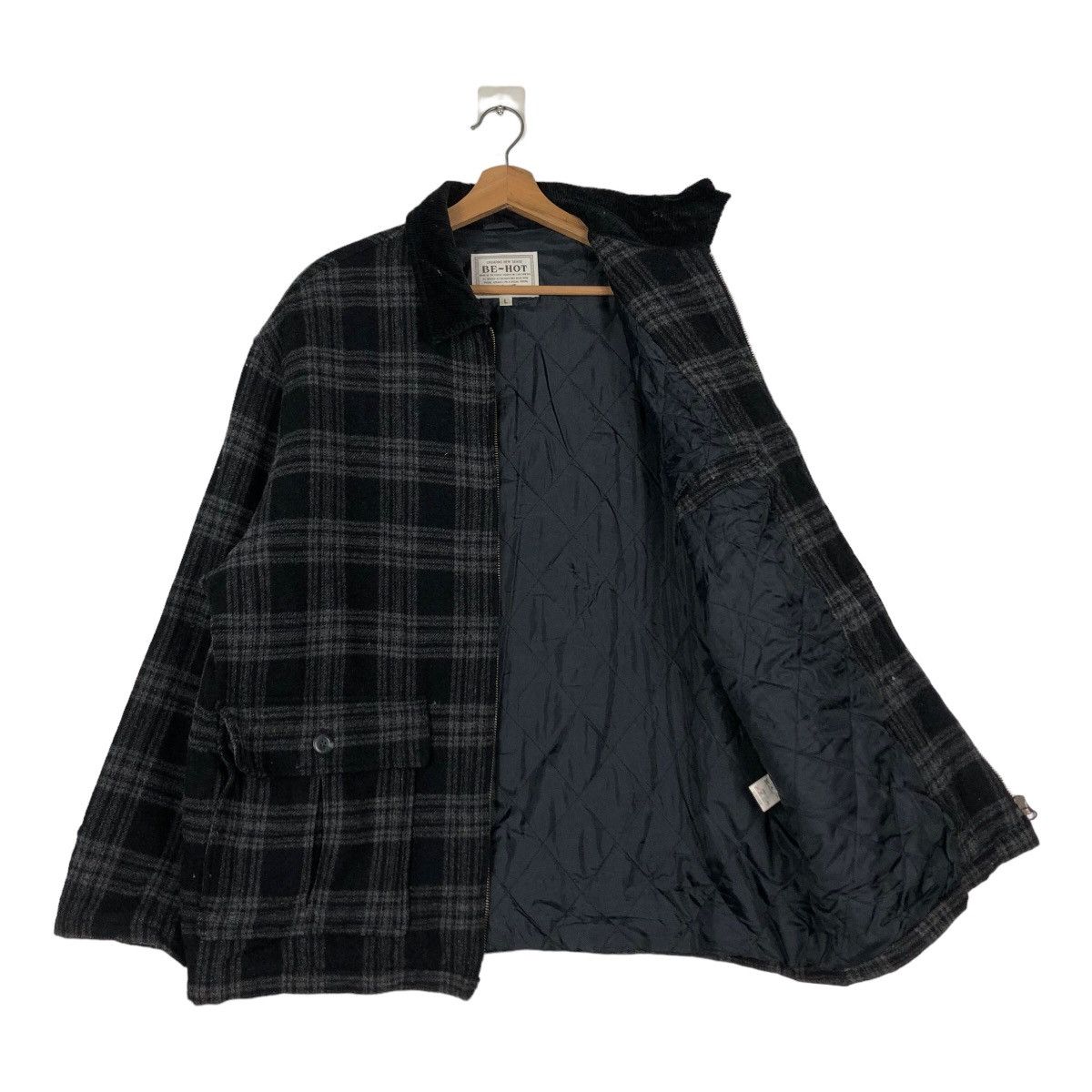 Japanese Brand 🔥Vintage Wool Chore Jacket Be-Hot Japan Tartan Design Size US L / EU 52-54 / 3 - 11 Thumbnail