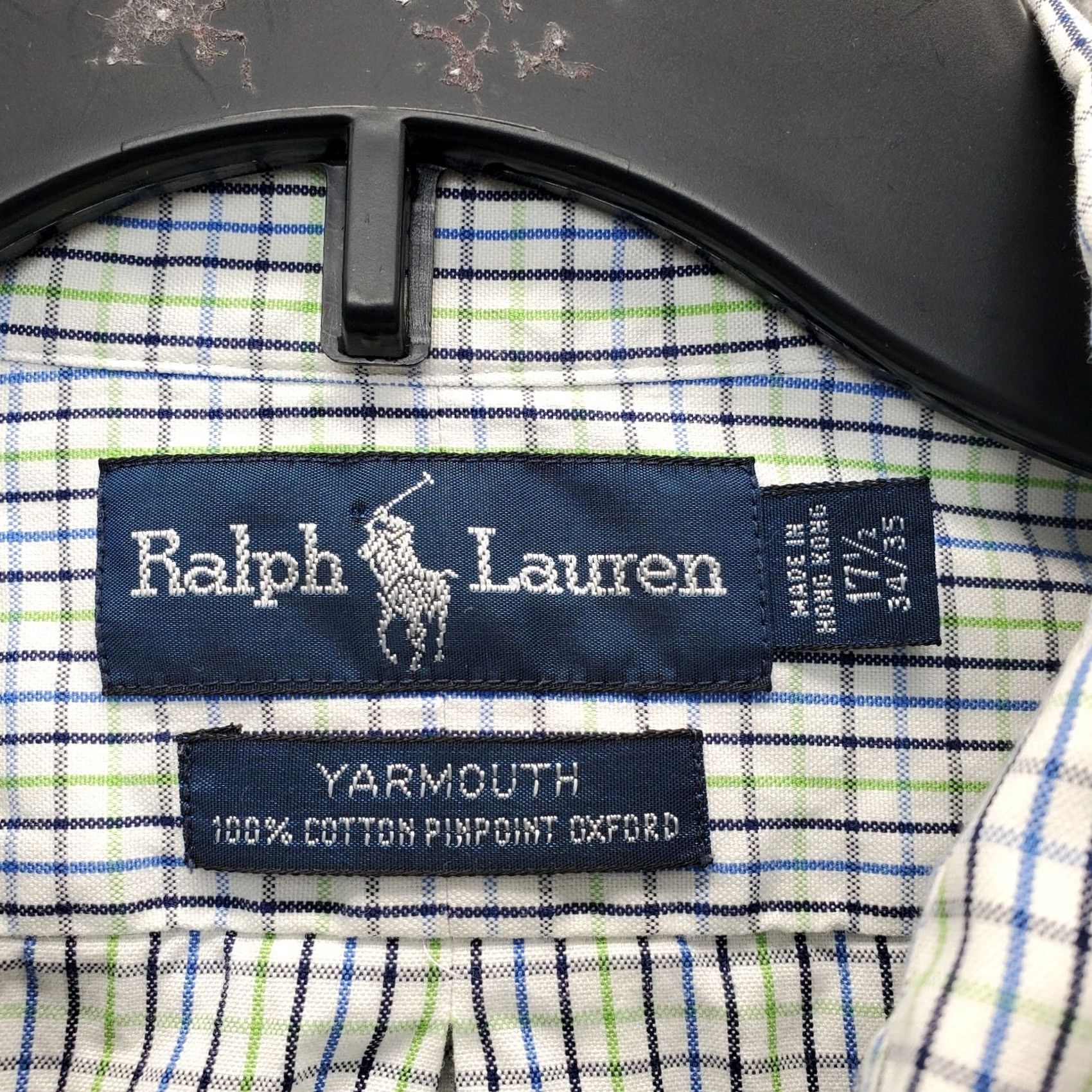 Ralph Lauren Ralph Lauren VTG Yarmouth Dress Shirt Mens 17.5 Multicolor Pony Logo Pinpoint Oxford Shirt Mens Color Multicolor 100% Cotton Plaid商务 Mens Size 48R - 5 Thumbnail