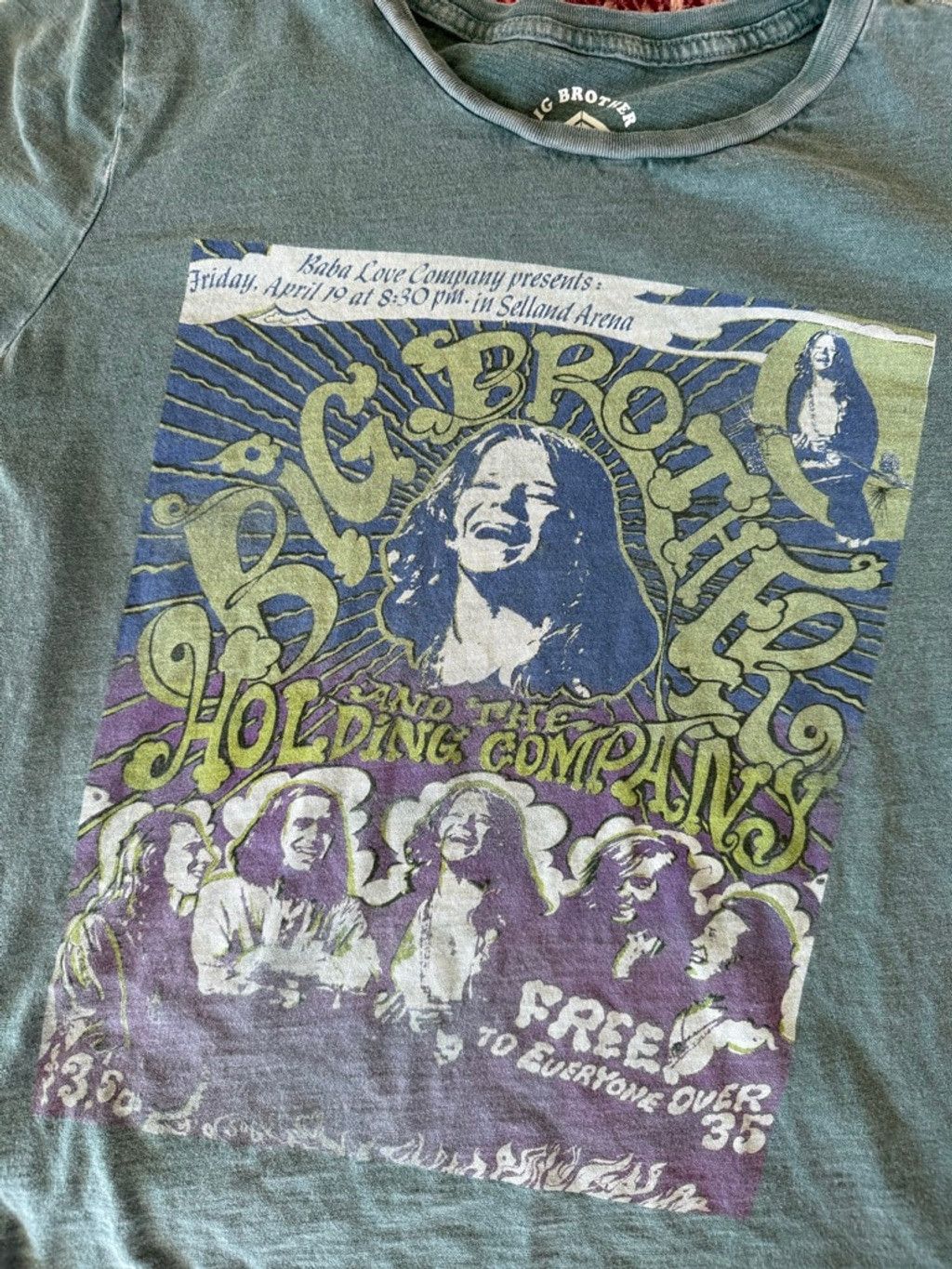 Lucky Brand Lucky Brand Green Big Brother & The Holding Co. Janis Joplin Size L / US 10 / IT 46 - 2 Thumbnail