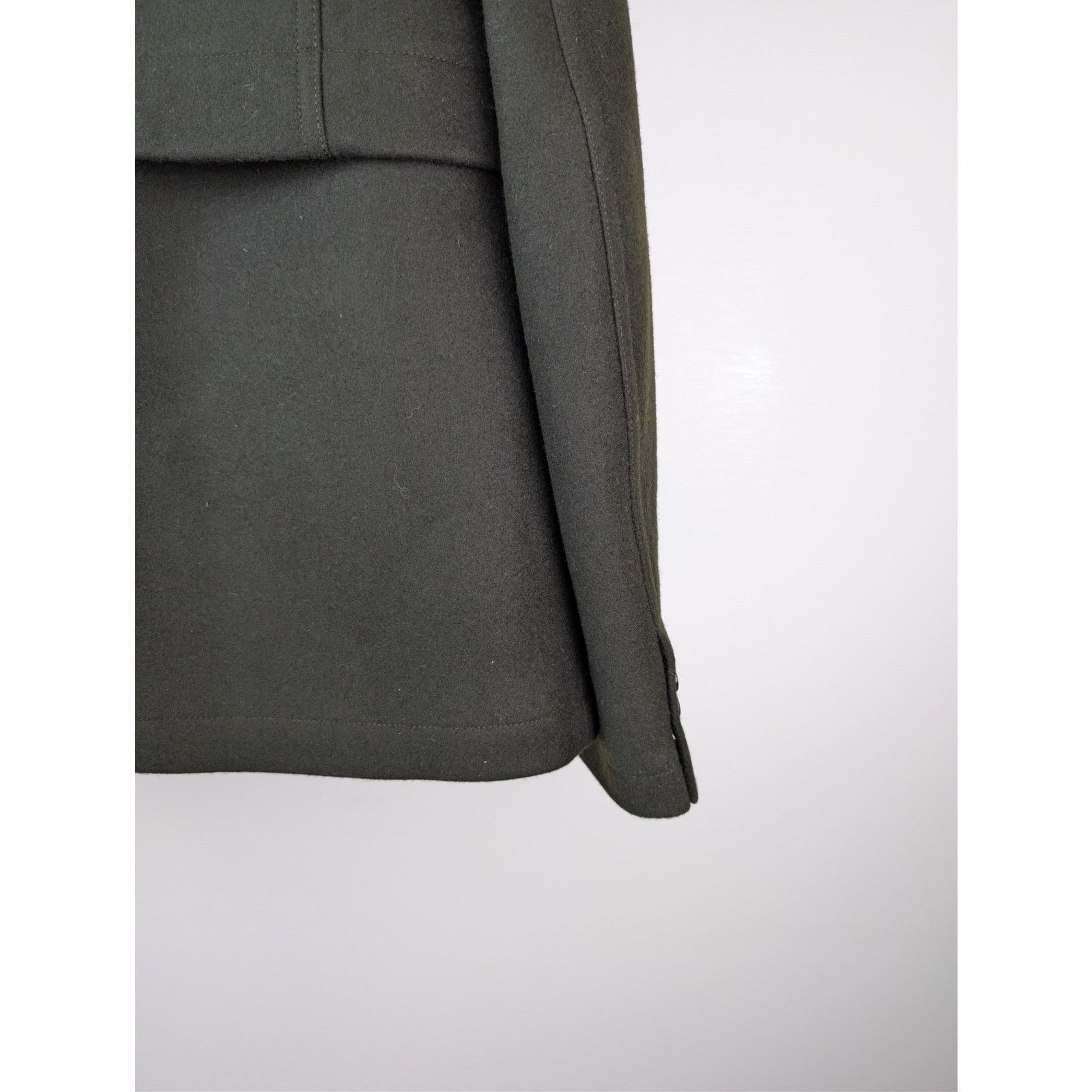 Bottega Veneta o1rshd1 Short Wool Felt Coat in Military Dark Green / Kale Size US M / EU 48-50 / 2 - 16 Thumbnail