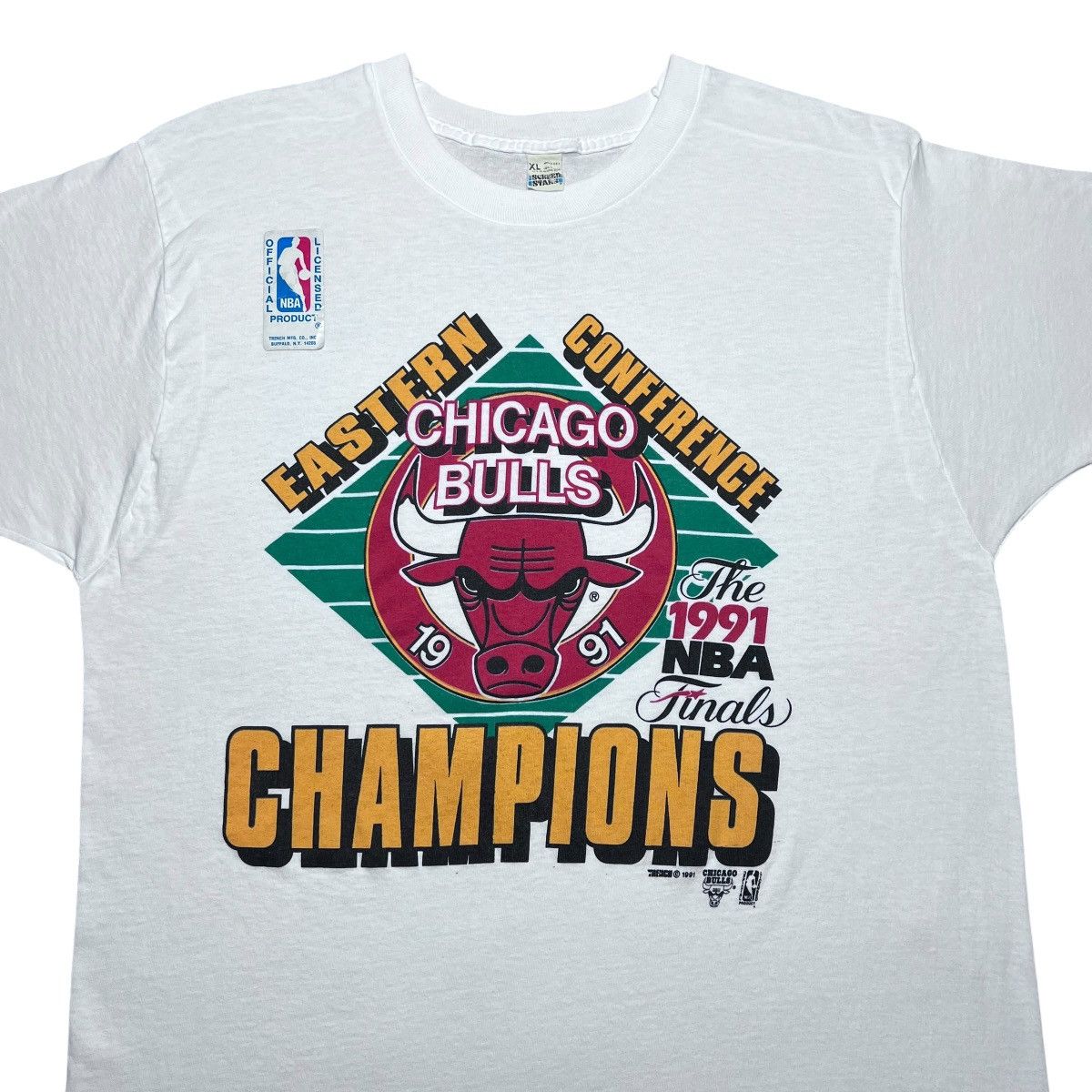NBA Vtg 1991 NBA Chicago Bulls Eastern Conference Champions Tee Size US XL / EU 56 / 4 - 4 Thumbnail