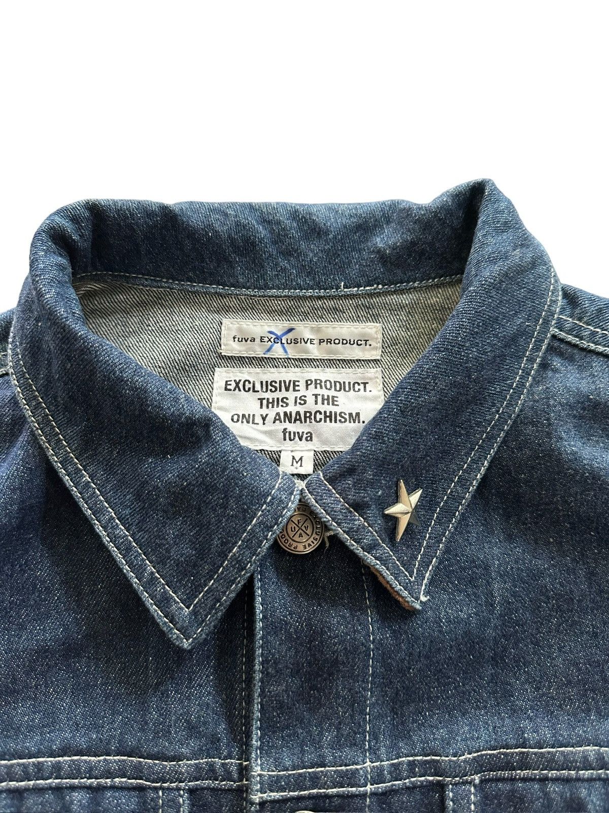 PEEL&LIFT Y2k FUVA Anarchism trucker denim jacket Size US M / EU 48-50 / 2 - 13 Thumbnail