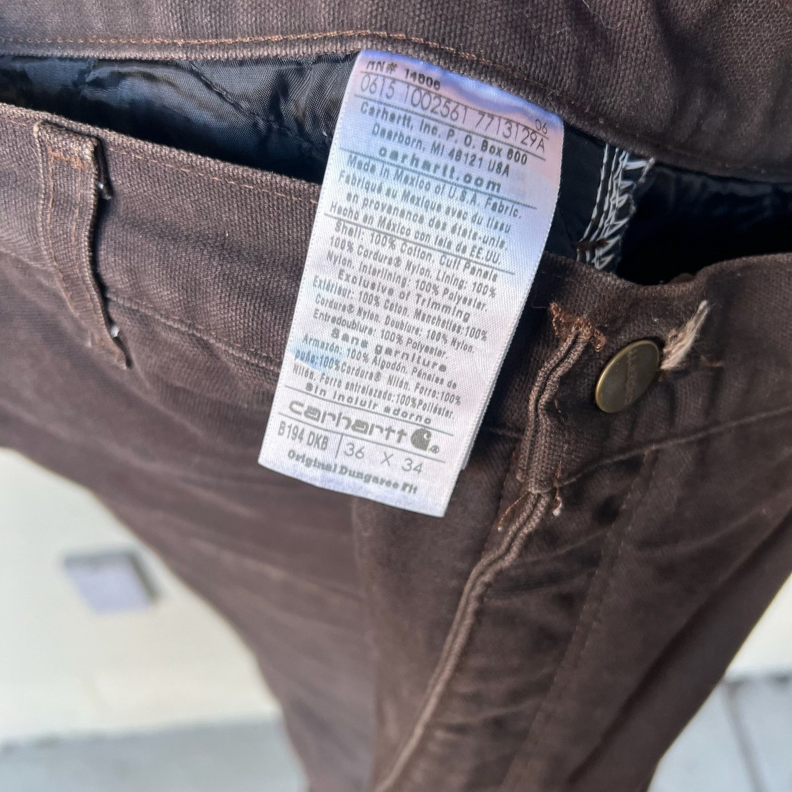 Carhartt × Vintage Carhartt brown insulated double knee work carpenter pants Size US 35 - 7 Thumbnail